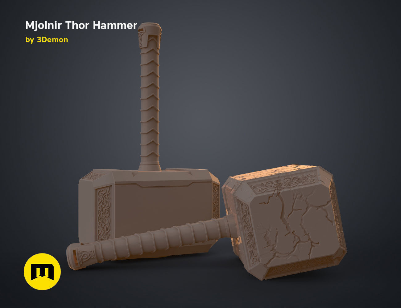 Mjolnir hammer - Love and Thunder 3D print model_23