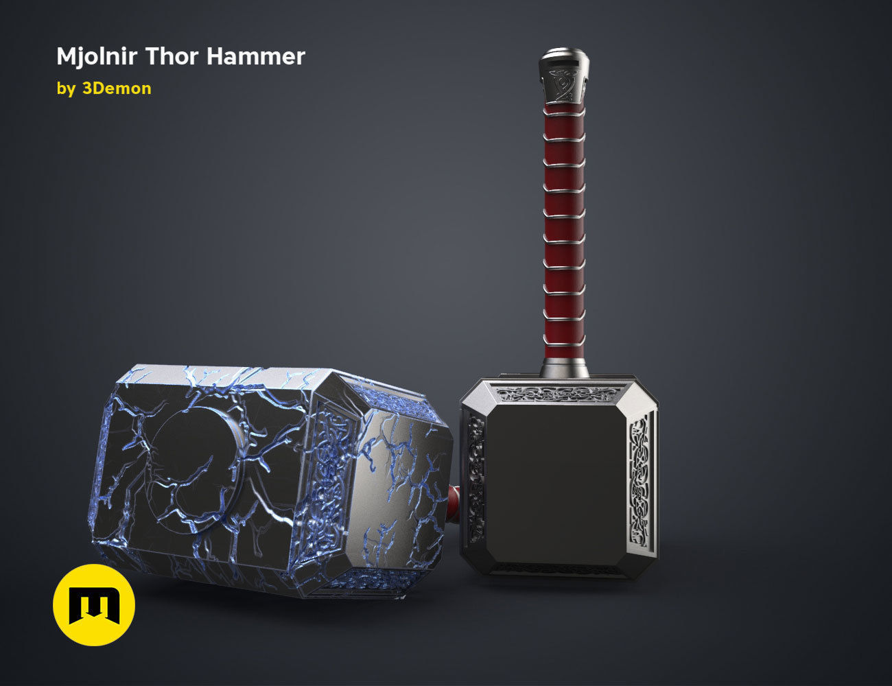 Mjolnir hammer - Love and Thunder 3D print model_12