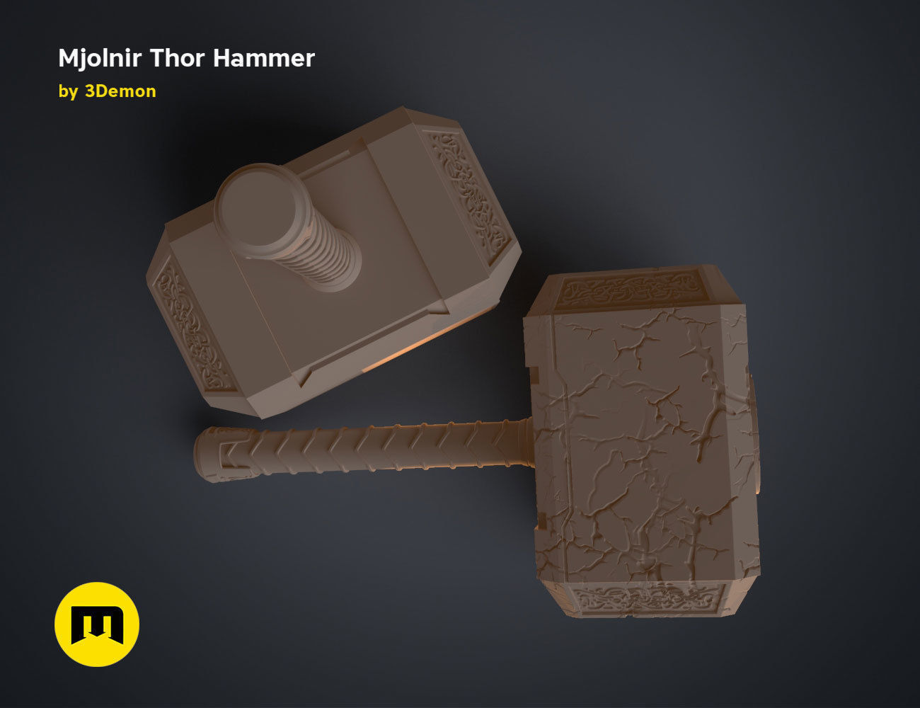 Mjolnir hammer - Love and Thunder 3D print model_22