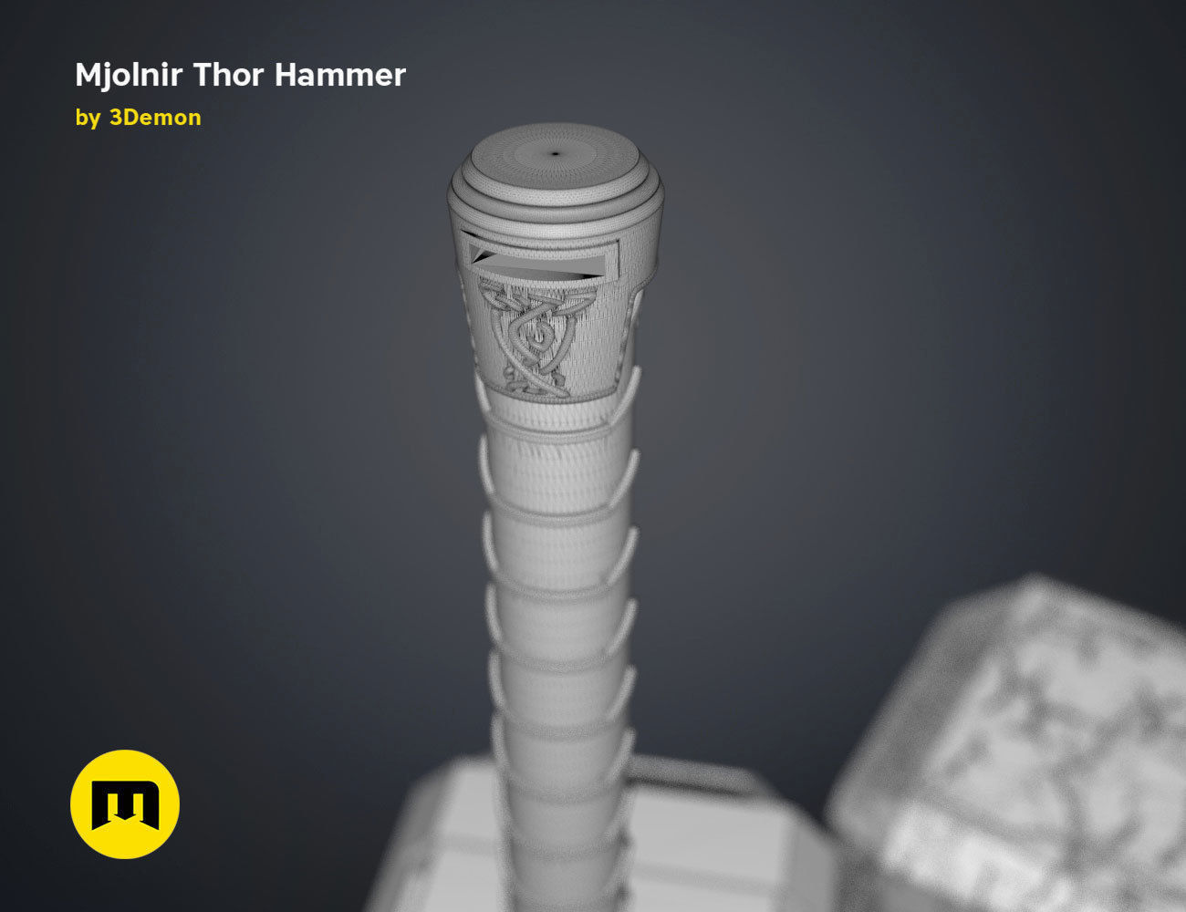 Mjolnir hammer - Love and Thunder 3D print model_36