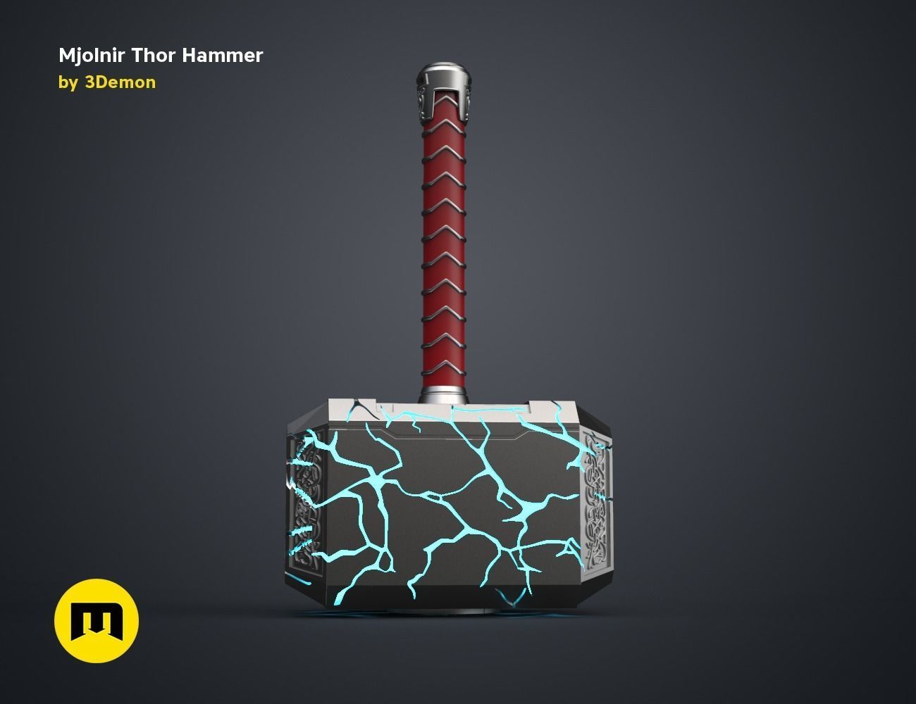Mjolnir hammer - Love and Thunder 3D print model_27