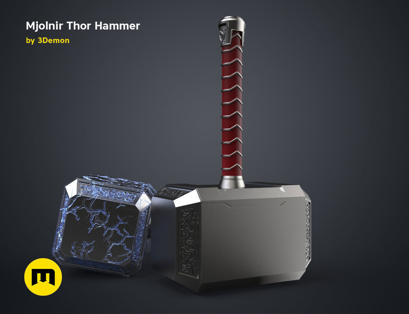 Mjolnir hammer - Love and Thunder 3D print model_11
