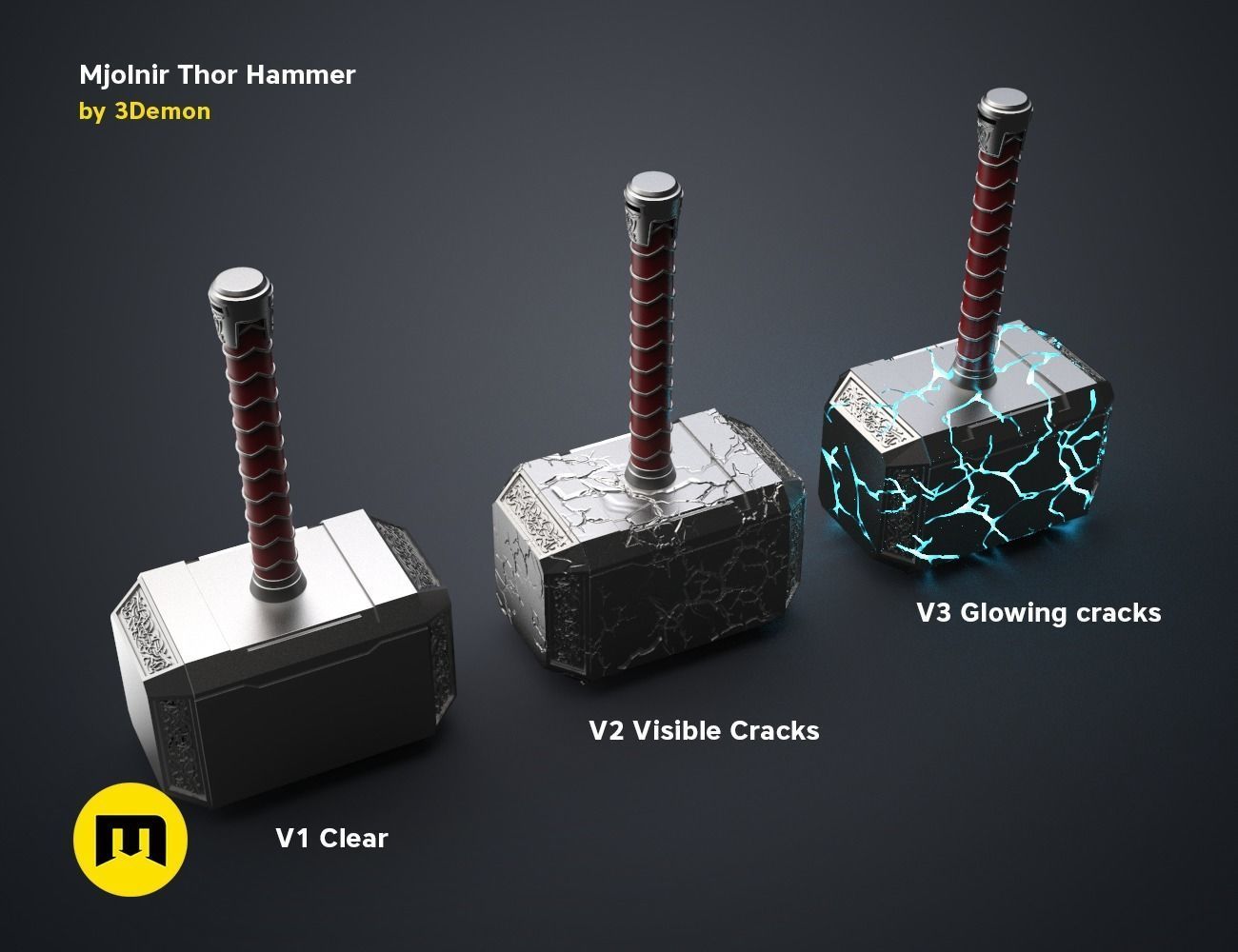 Mjolnir hammer - Love and Thunder 3D print model_2