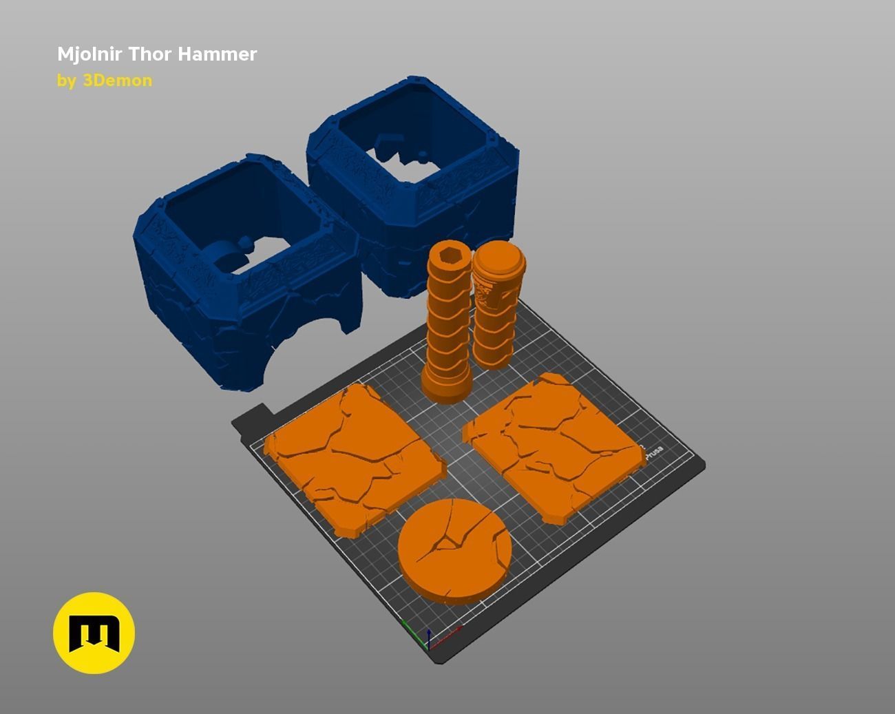 Mjolnir hammer - Love and Thunder 3D print model_16