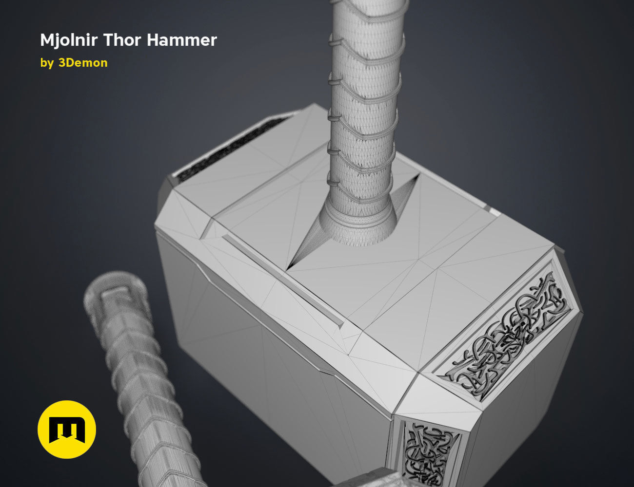 Mjolnir hammer - Love and Thunder 3D print model_37