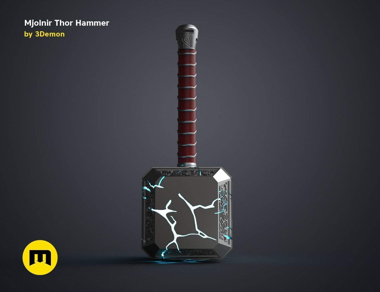 Mjolnir hammer - Love and Thunder 3D print model_31