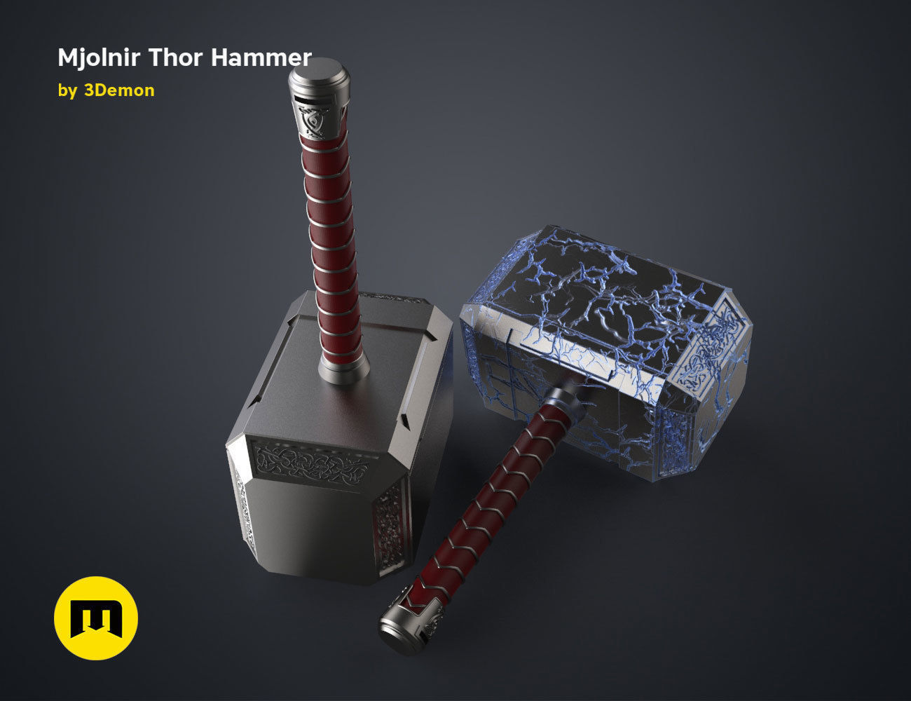 Mjolnir hammer - Love and Thunder 3D print model_9