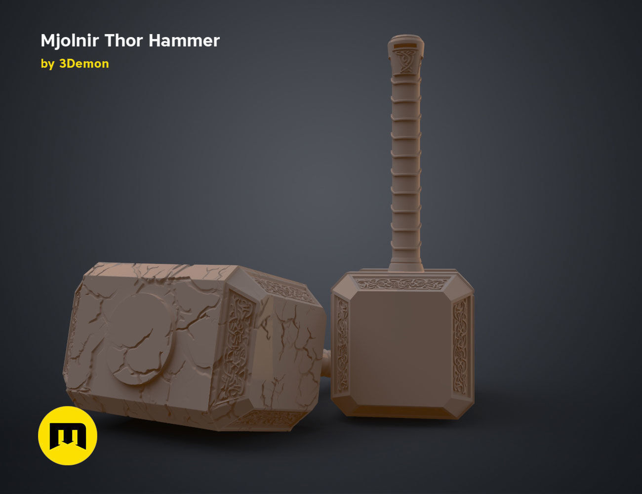 Mjolnir hammer - Love and Thunder 3D print model_24