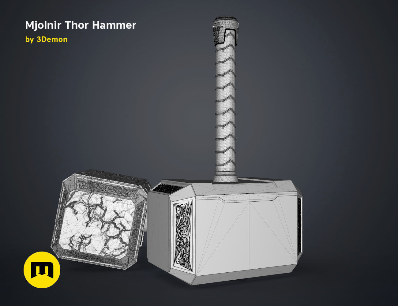 Mjolnir hammer - Love and Thunder 3D print model_40