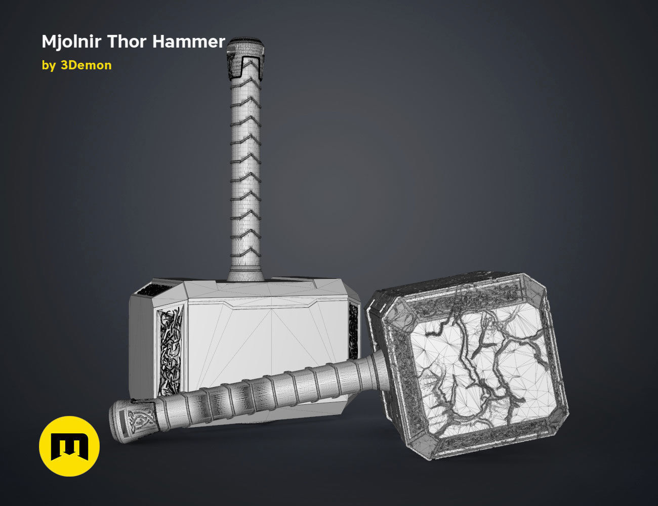 Mjolnir hammer - Love and Thunder 3D print model_41