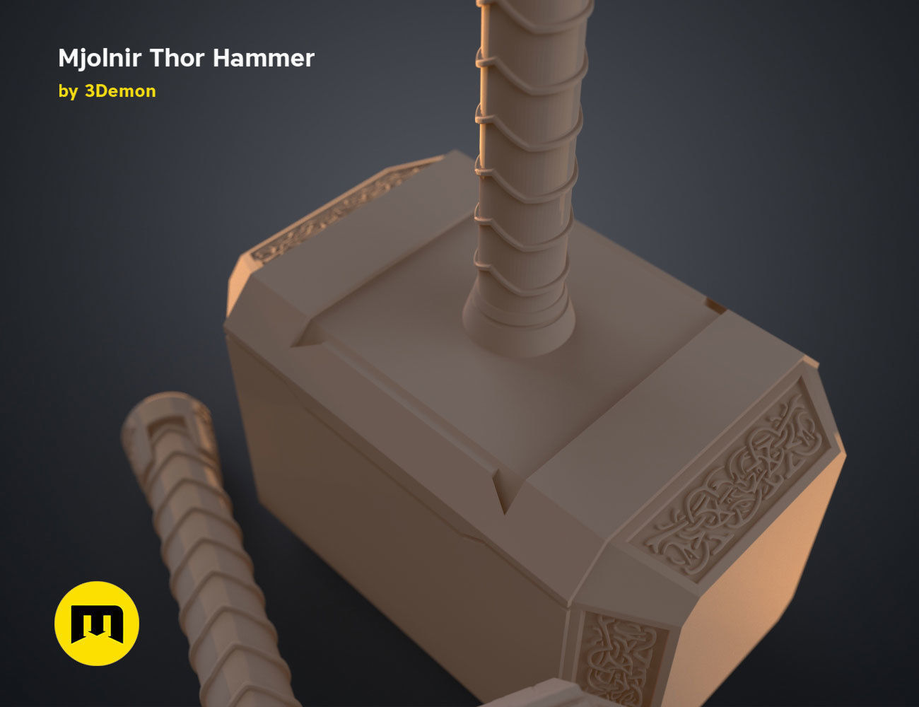 Mjolnir hammer - Love and Thunder 3D print model_20