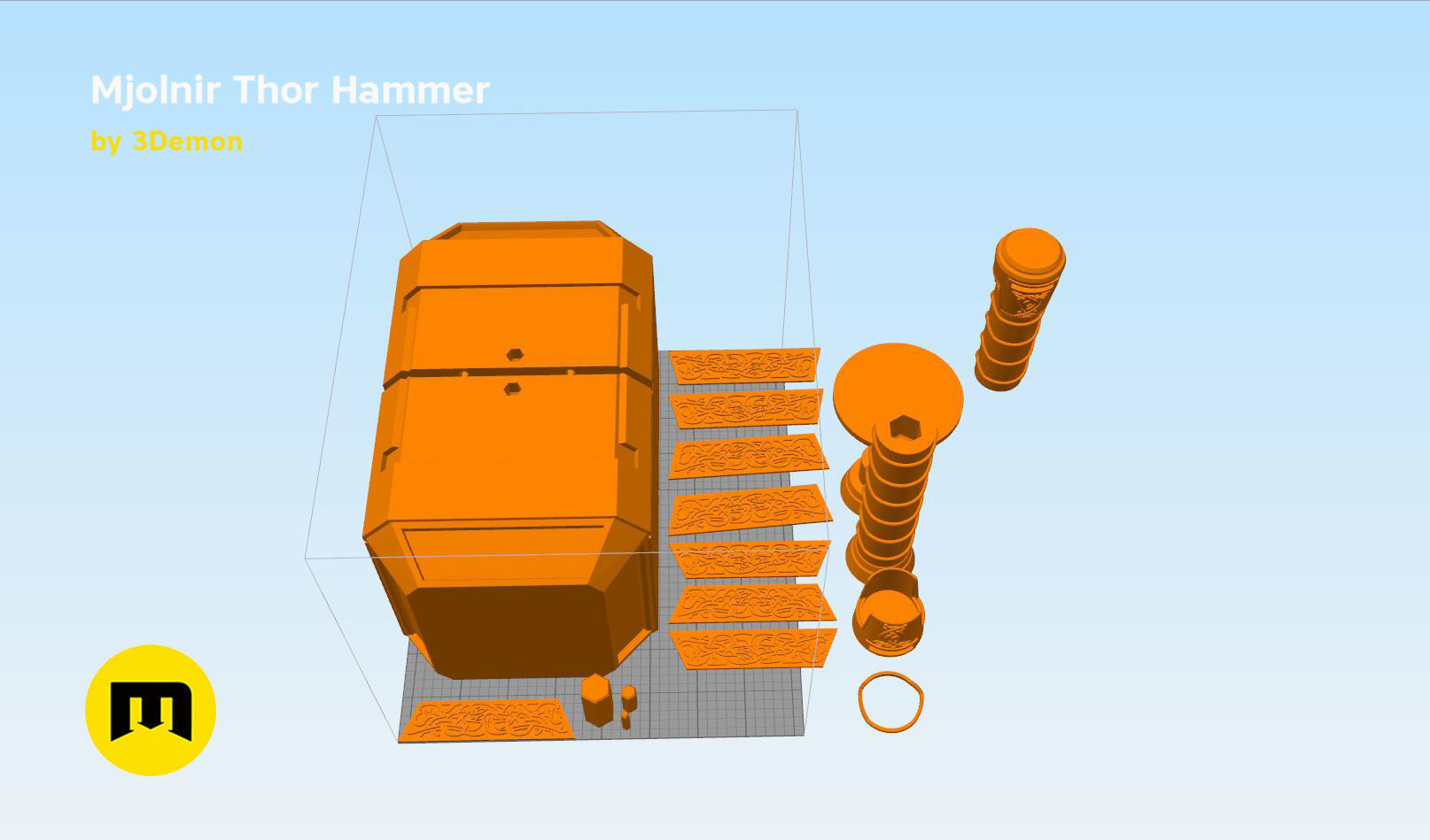 Mjolnir hammer - Love and Thunder 3D print model_15
