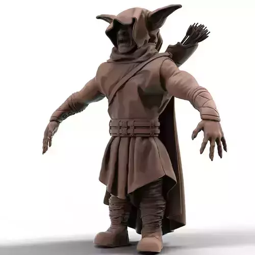 High Poly Goblin Archer Sculpt