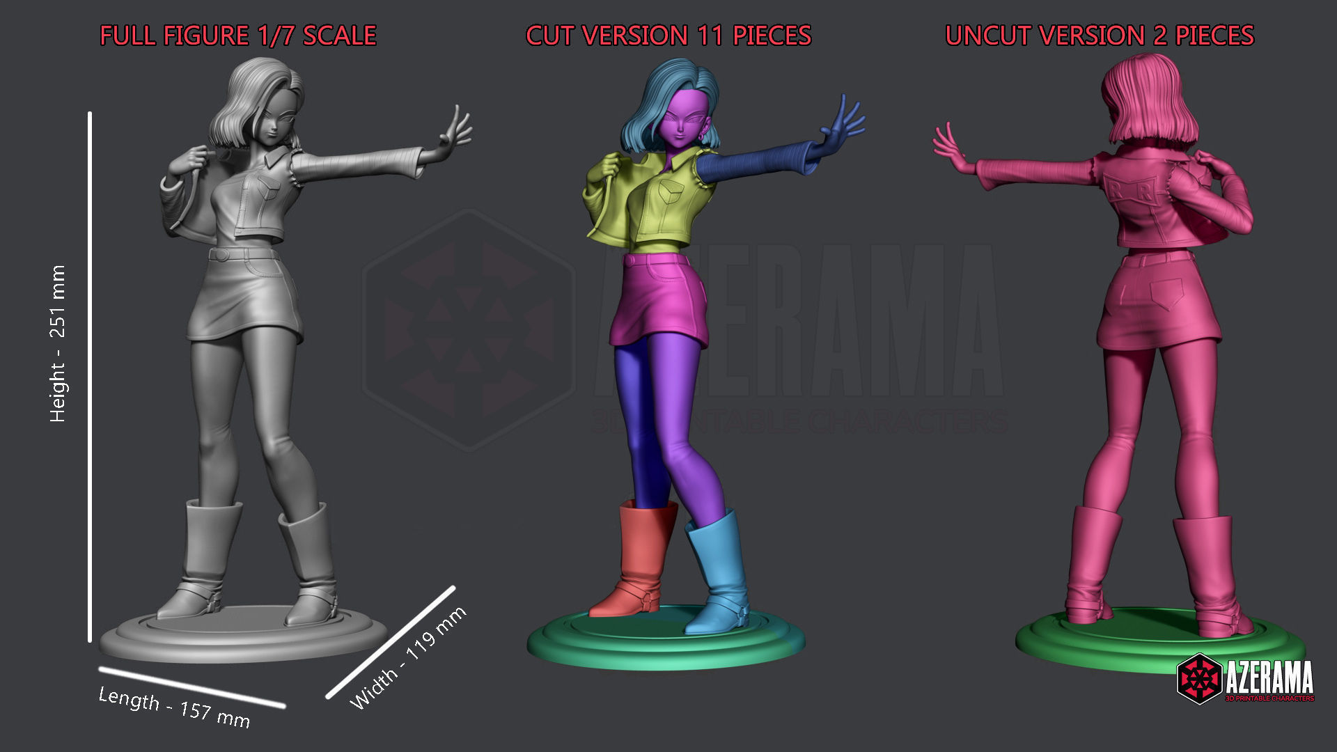 ANDROID 18 STL READY FOR 3D PRINTING 3D print model_1