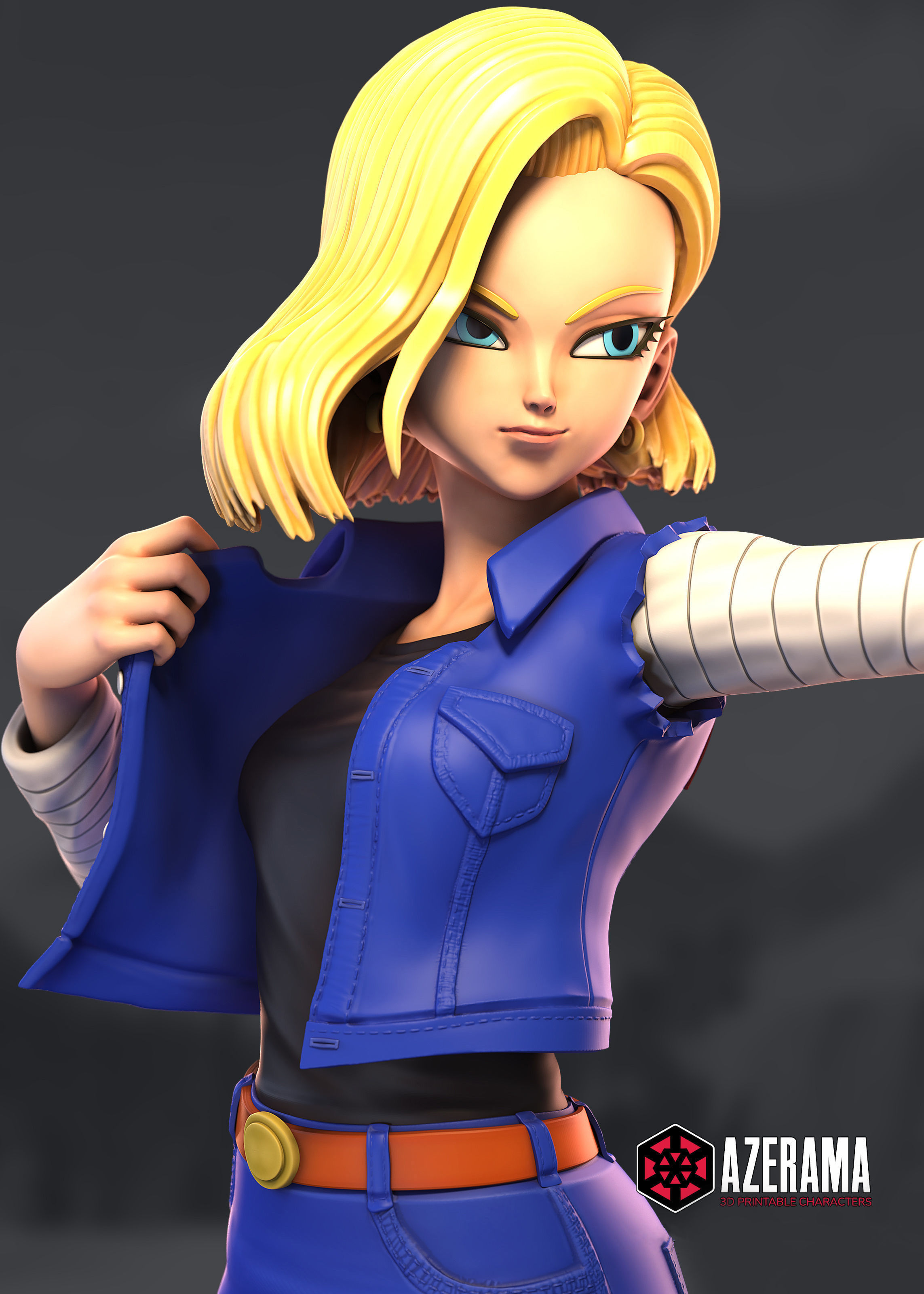 ANDROID 18 STL READY FOR 3D PRINTING 3D print model_3