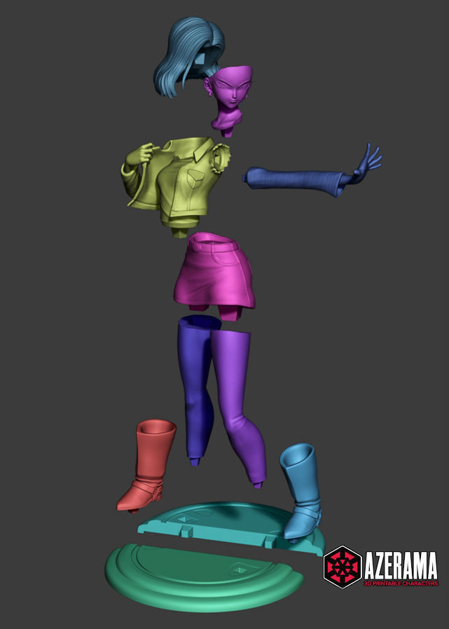 ANDROID 18 STL READY FOR 3D PRINTING 3D print model_10