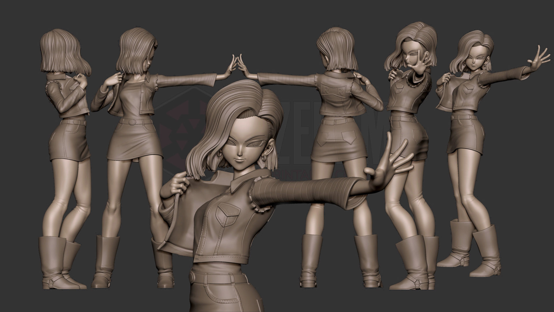 ANDROID 18 STL READY FOR 3D PRINTING 3D print model_9
