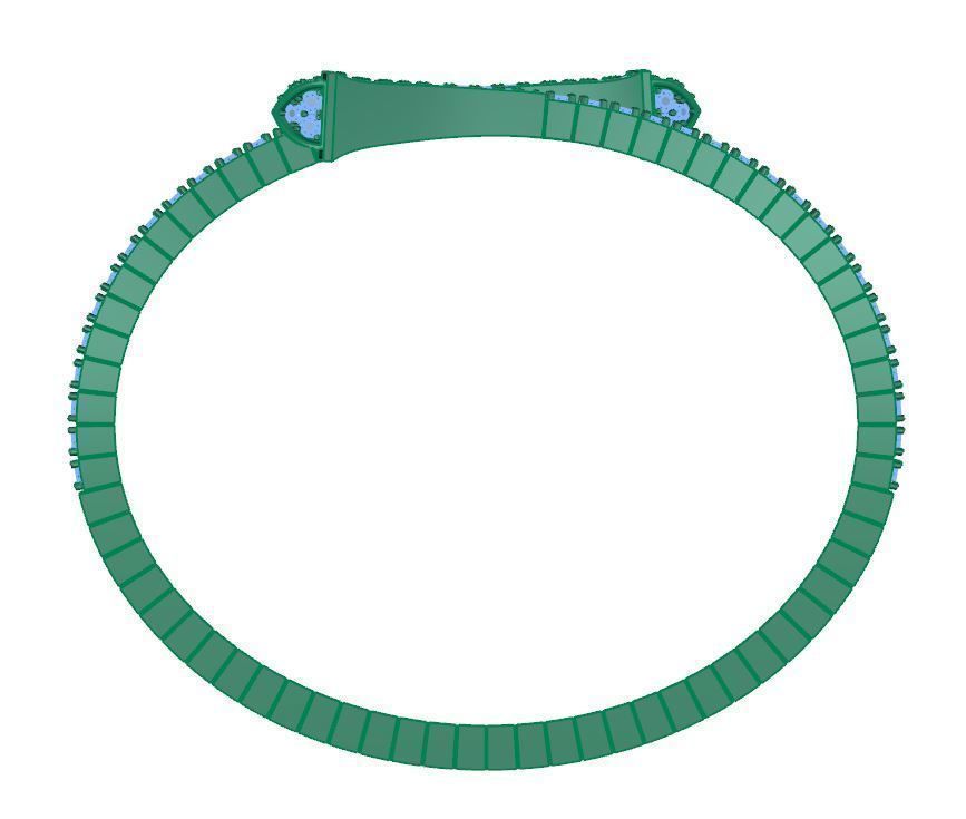 bangle diamond 3D print model_2