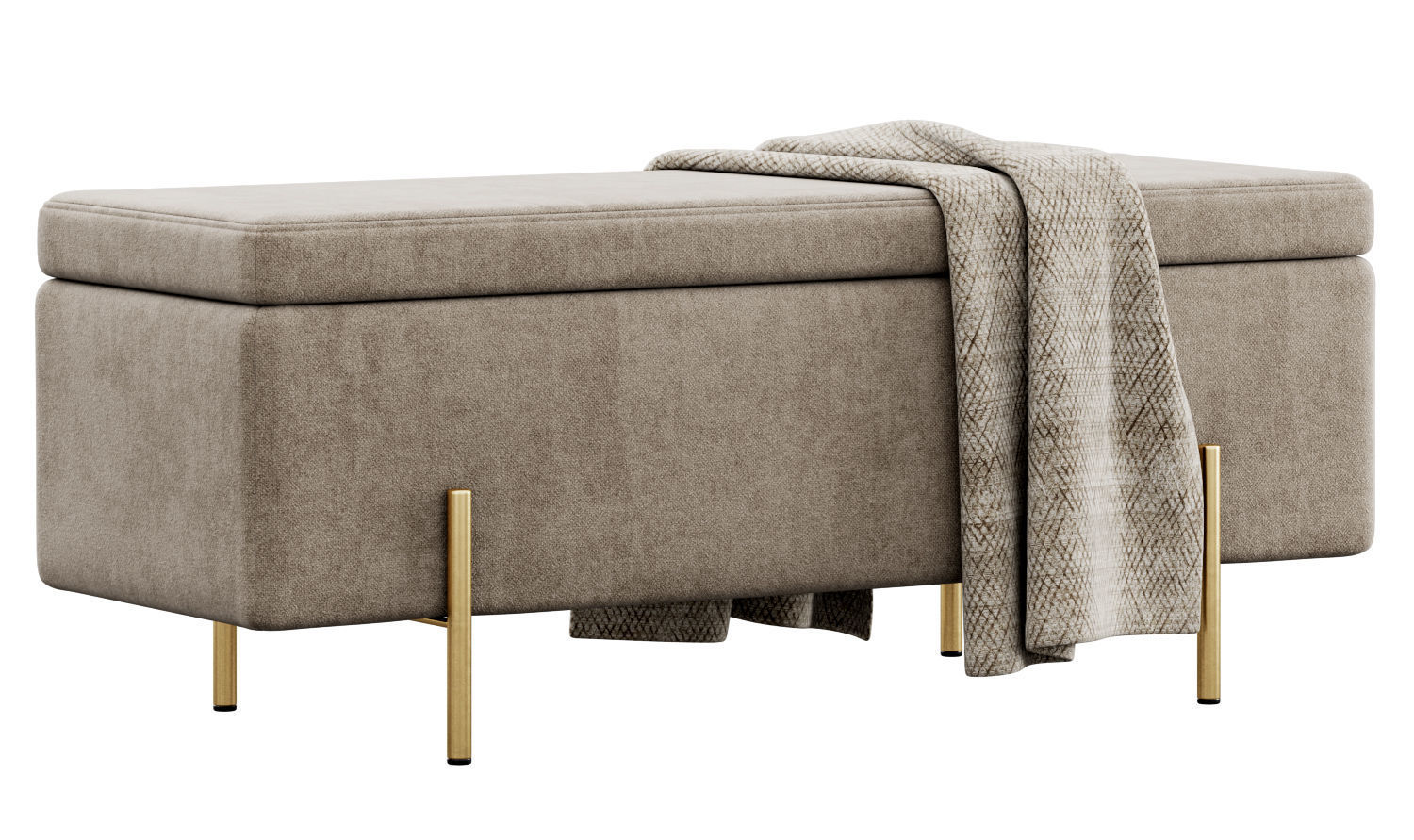 Jodel Upholstered Storage Bench by Everly Quinn 3D model_11