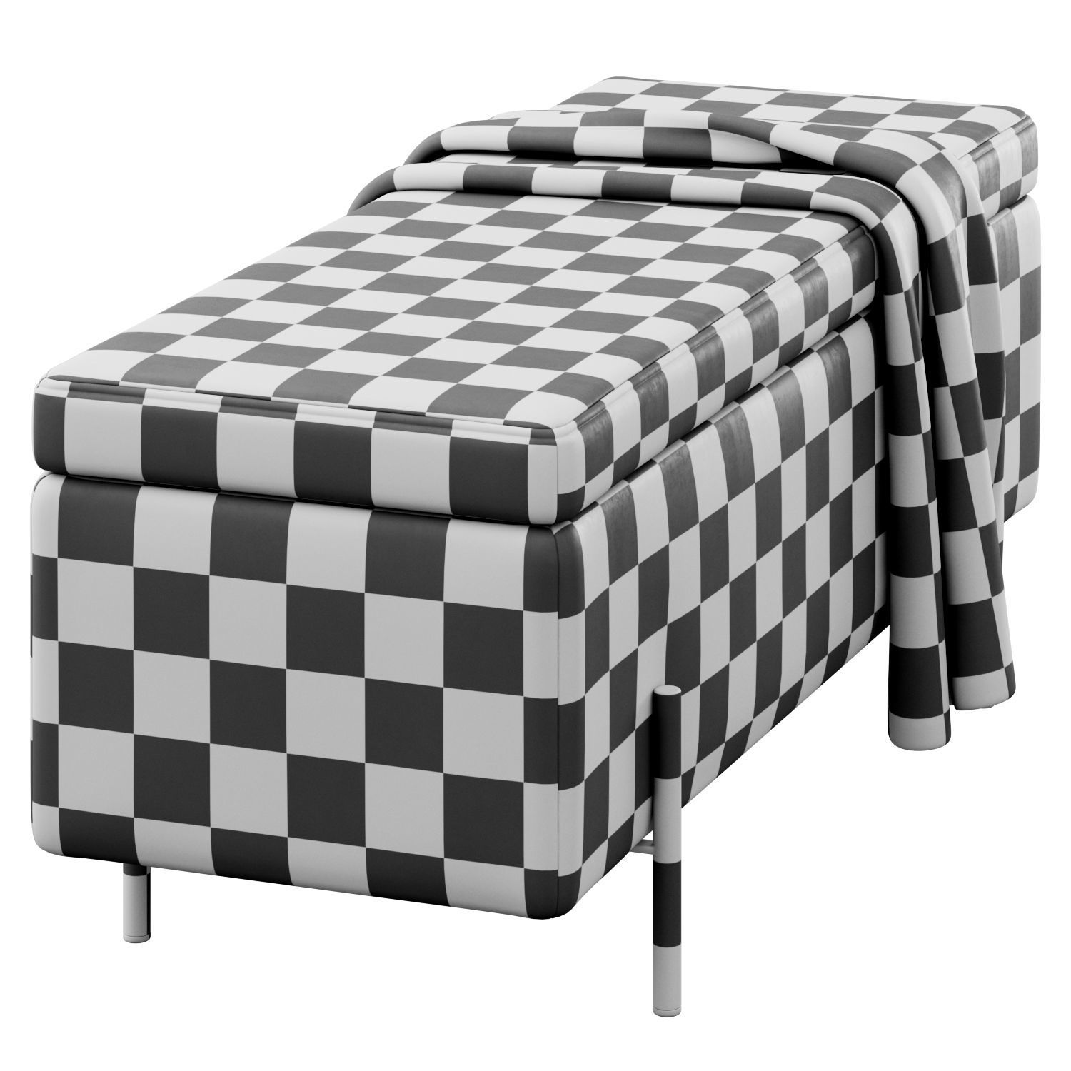 Jodel Upholstered Storage Bench by Everly Quinn 3D model_4