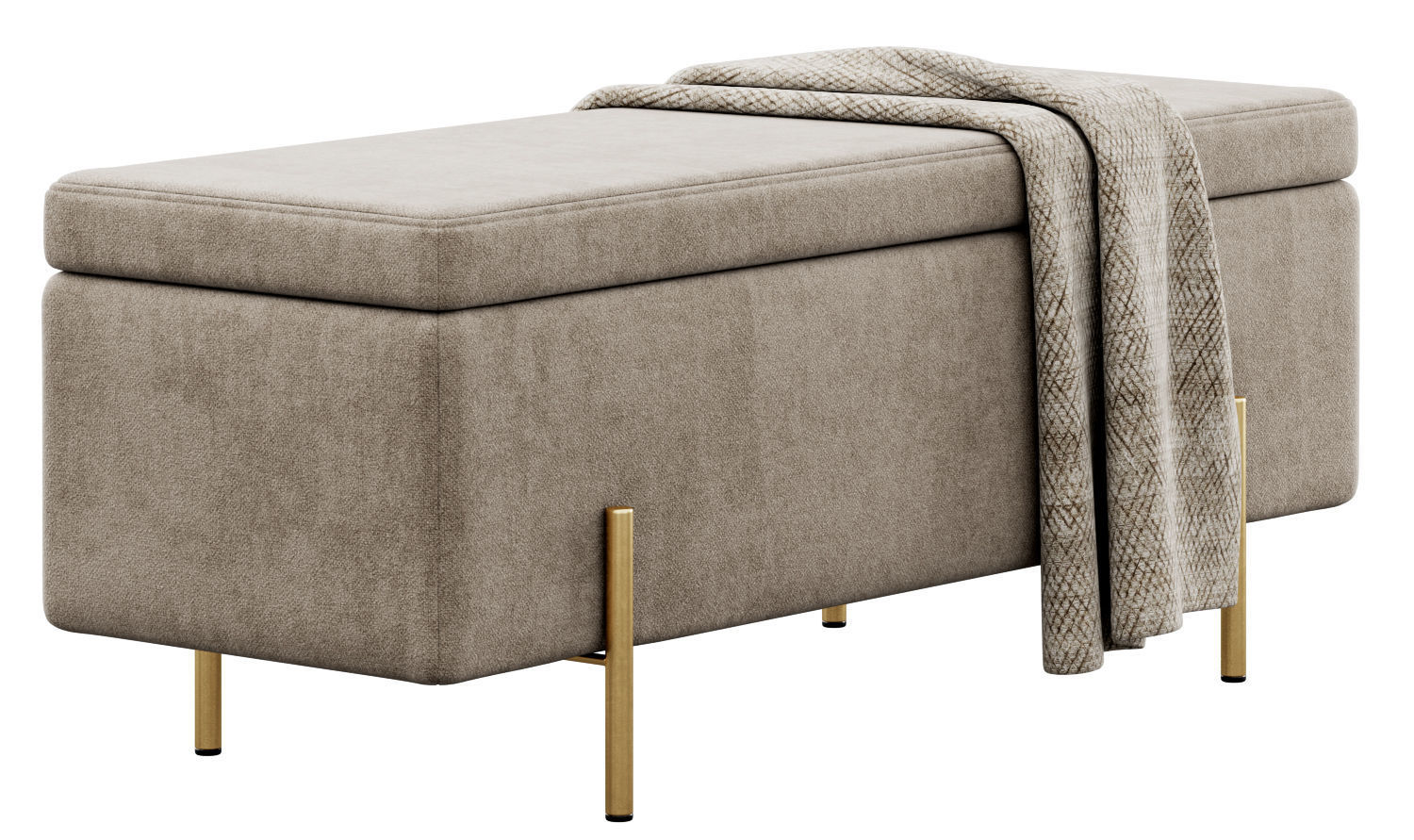 Jodel Upholstered Storage Bench by Everly Quinn 3D model_13