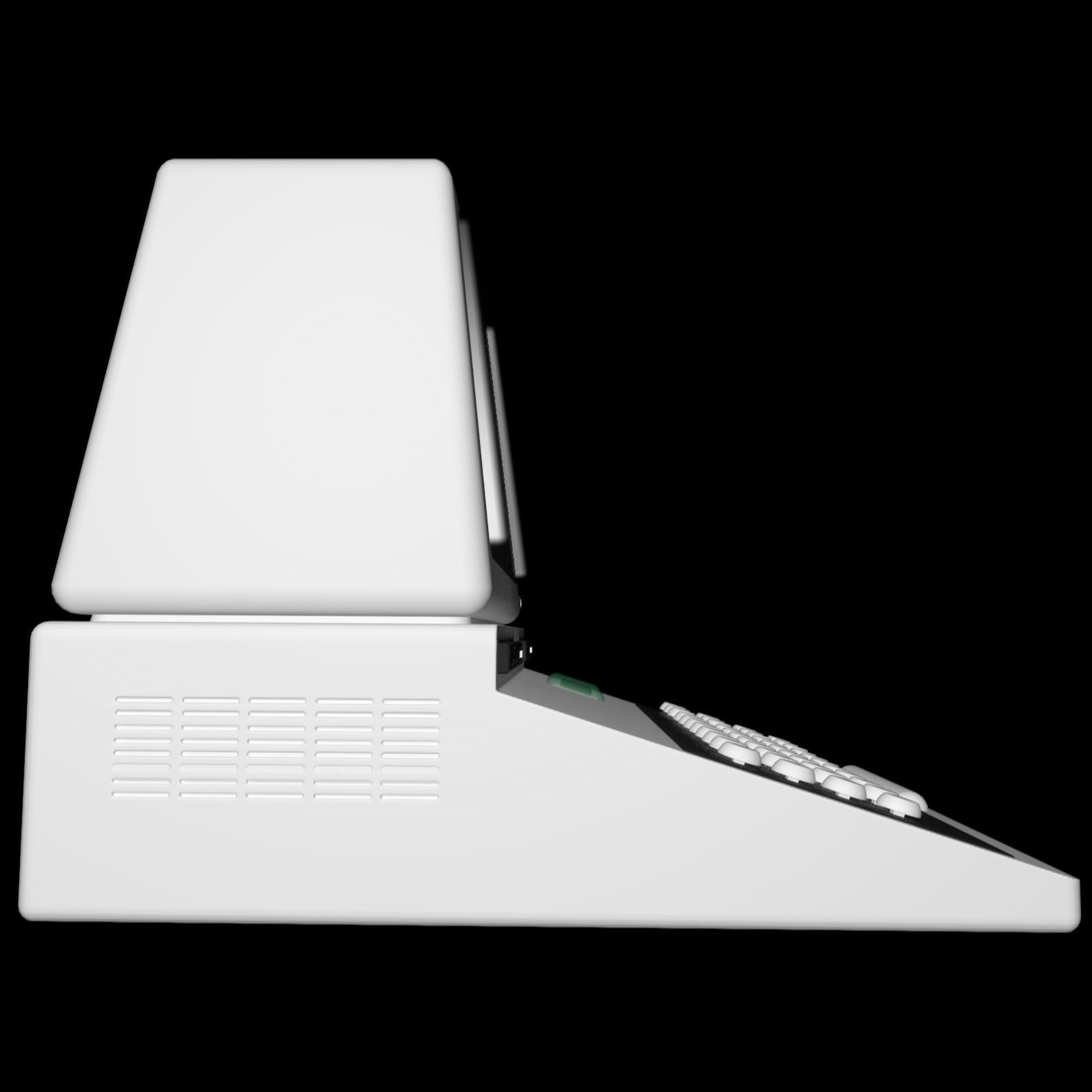 Old model computer - a rough representation of an old computer Free 3D model_9