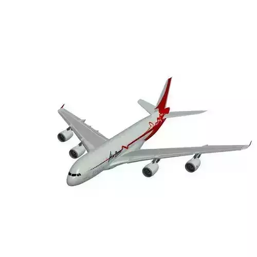 Airplan boeing jumbo jet animation 3D model