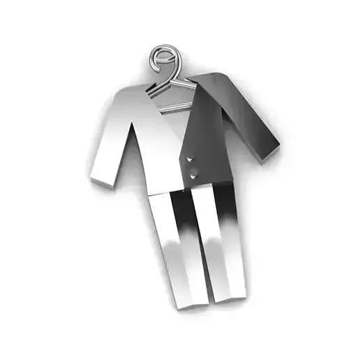 3d suit model on hanger