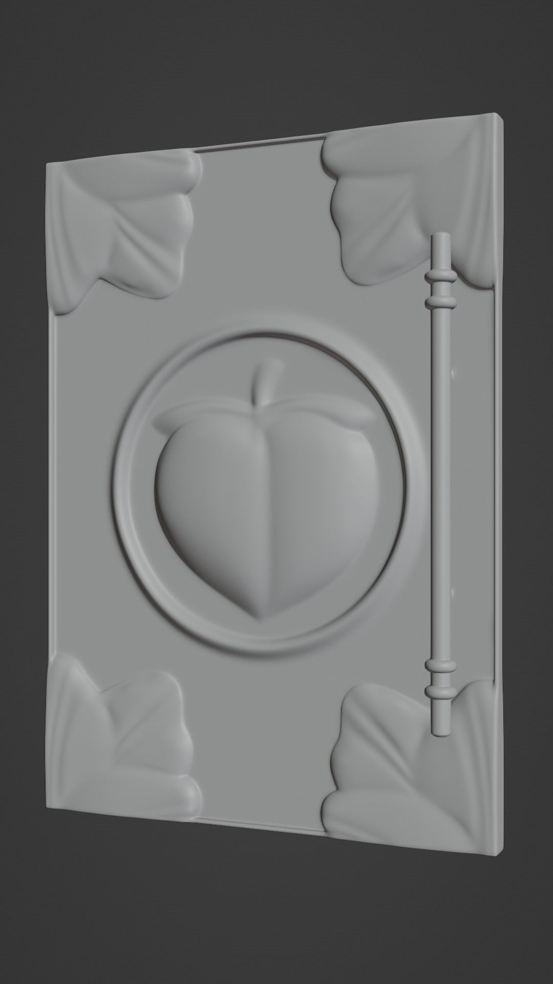 Chinese Peach Door 3D model_2