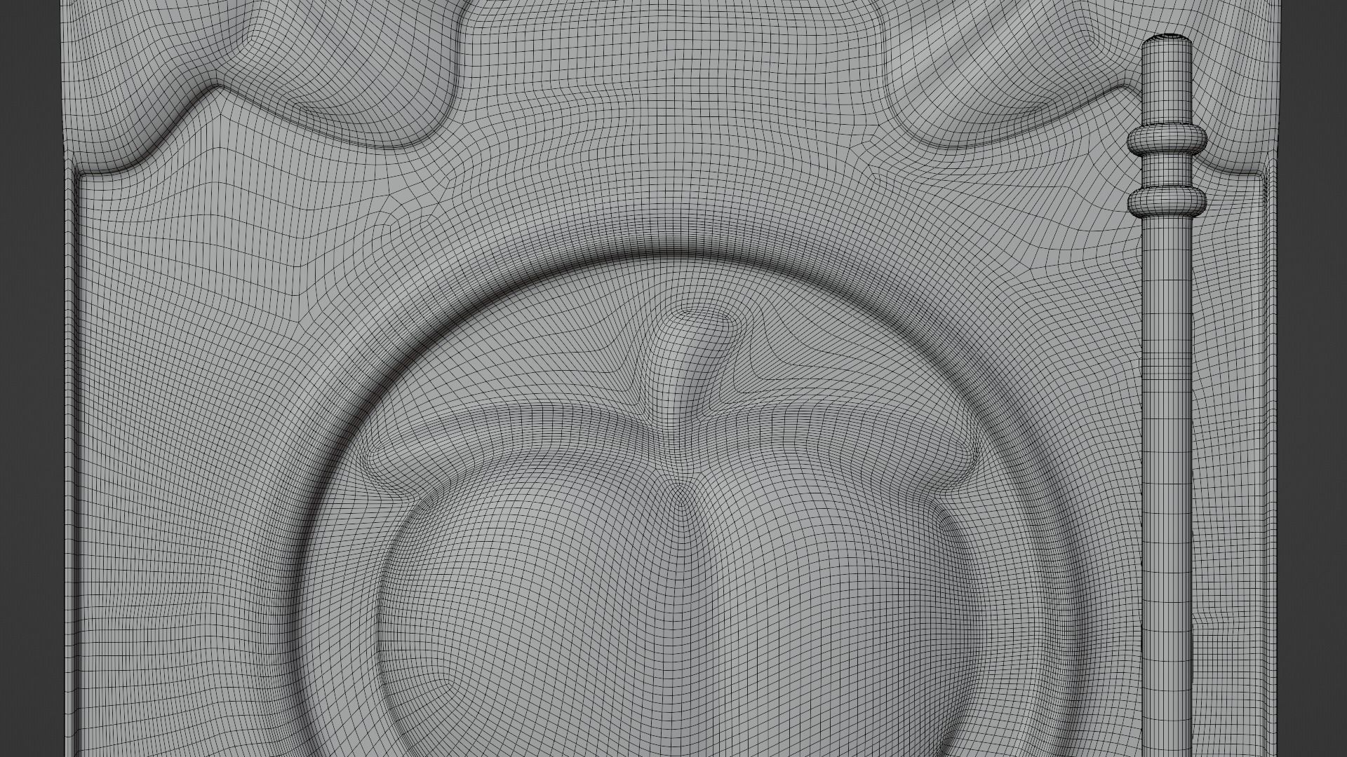 Chinese Peach Door 3D model_12