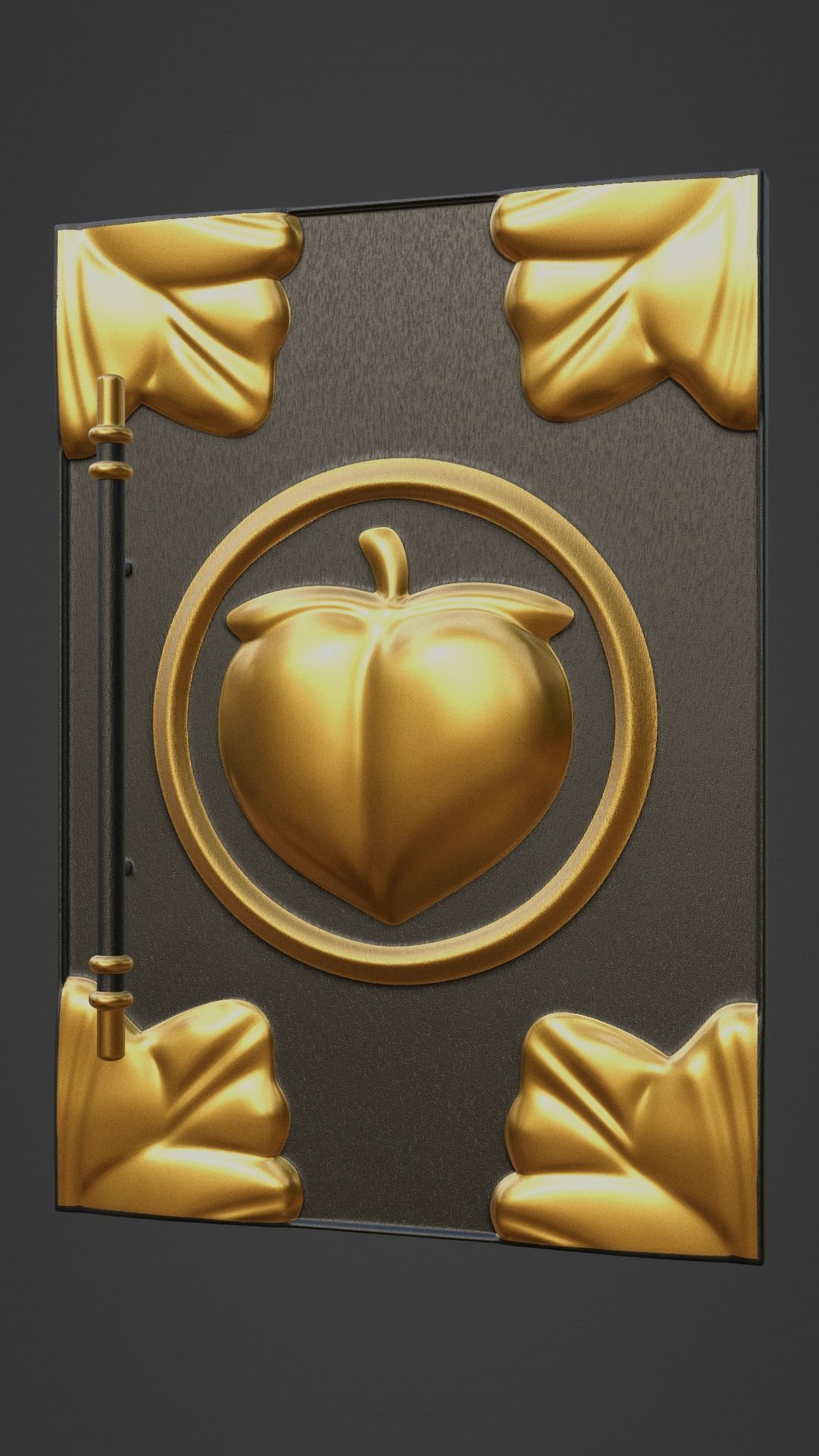 Chinese Peach Door 3D model_4