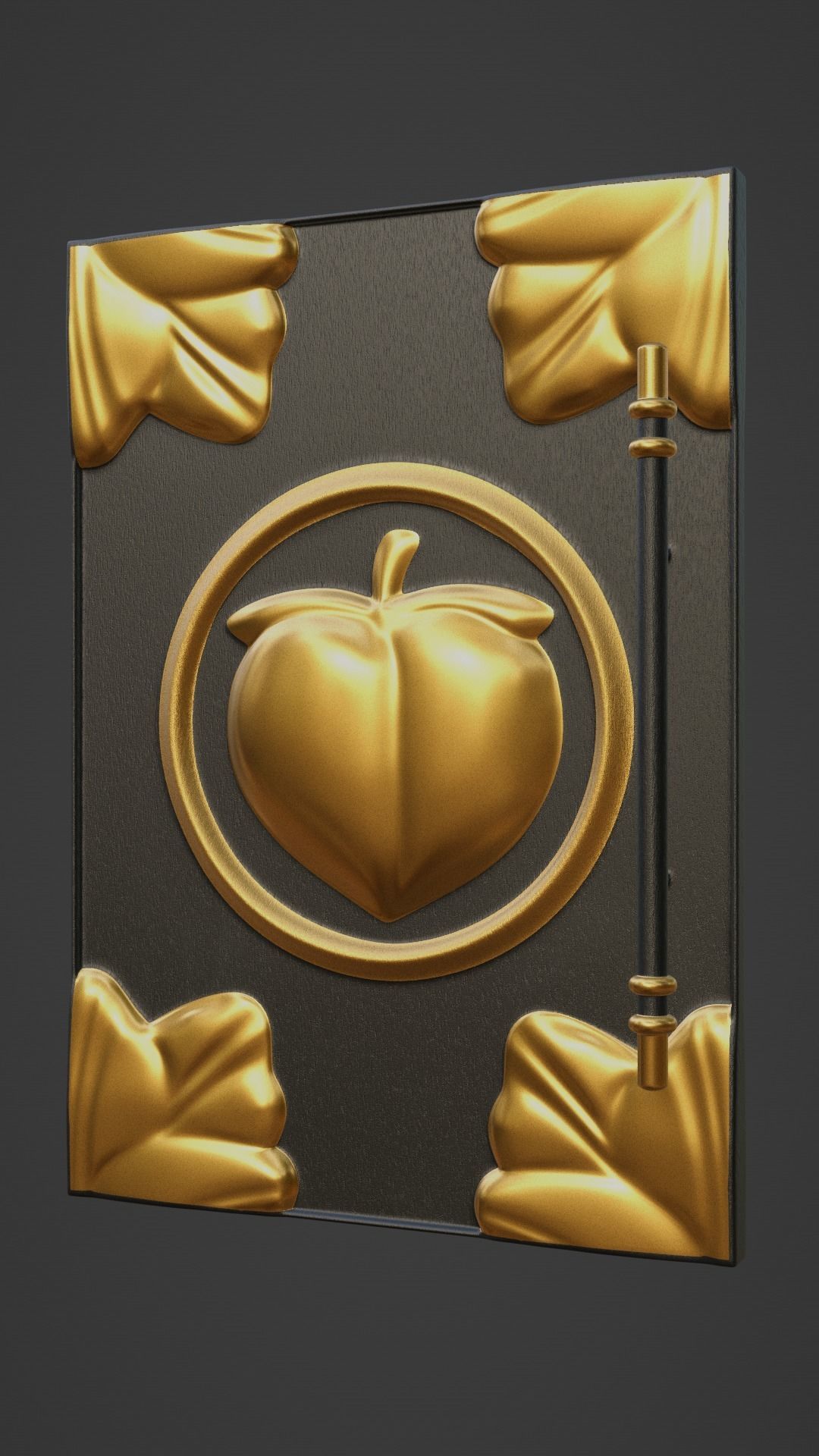 Chinese Peach Door 3D model_1