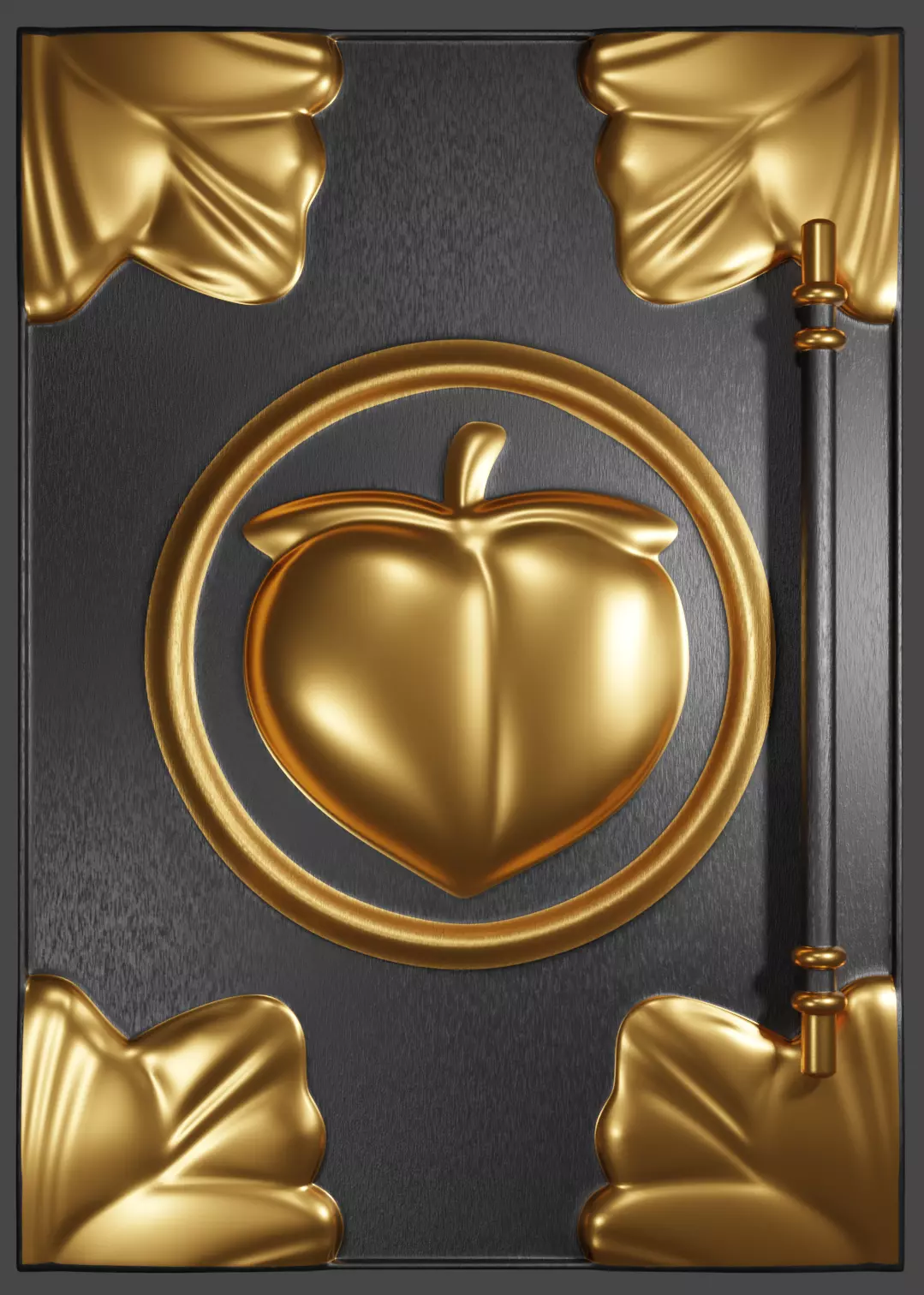 Chinese Peach Door 3D model_0