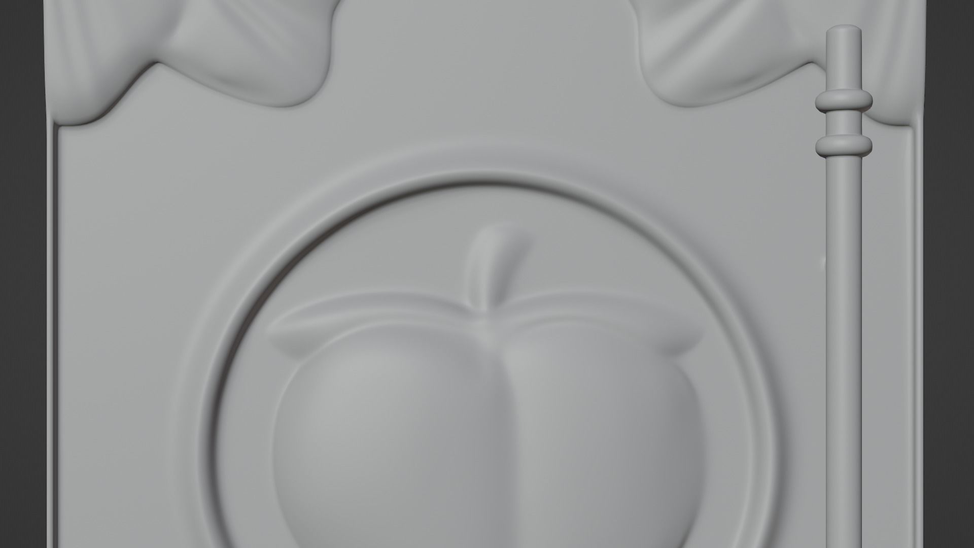 Chinese Peach Door 3D model_11