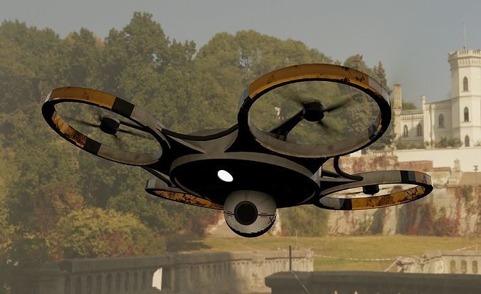 3D Quadrocopter drone Free low-poly 3D model