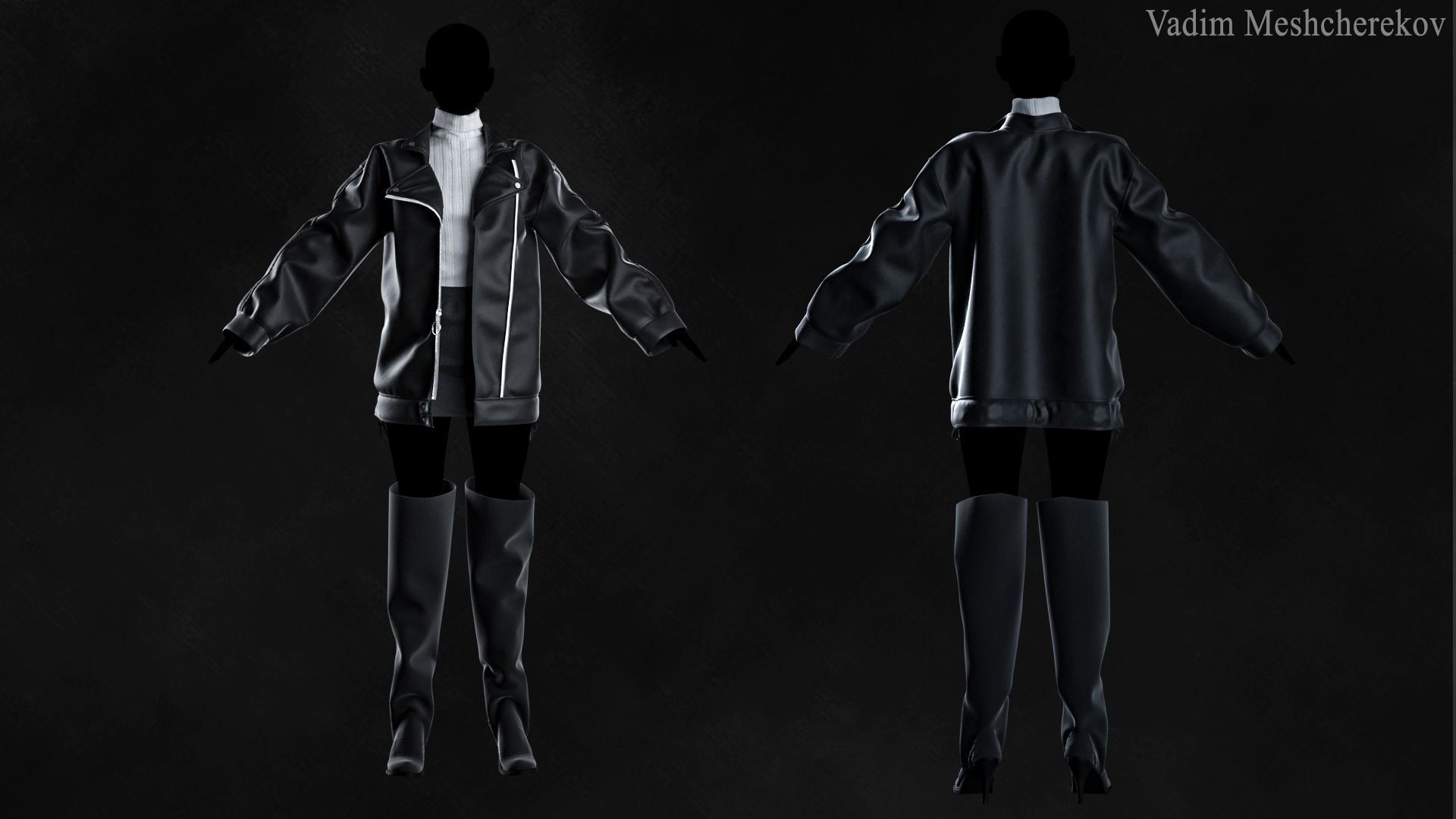 Female Modern Outfit 8 3D model_2