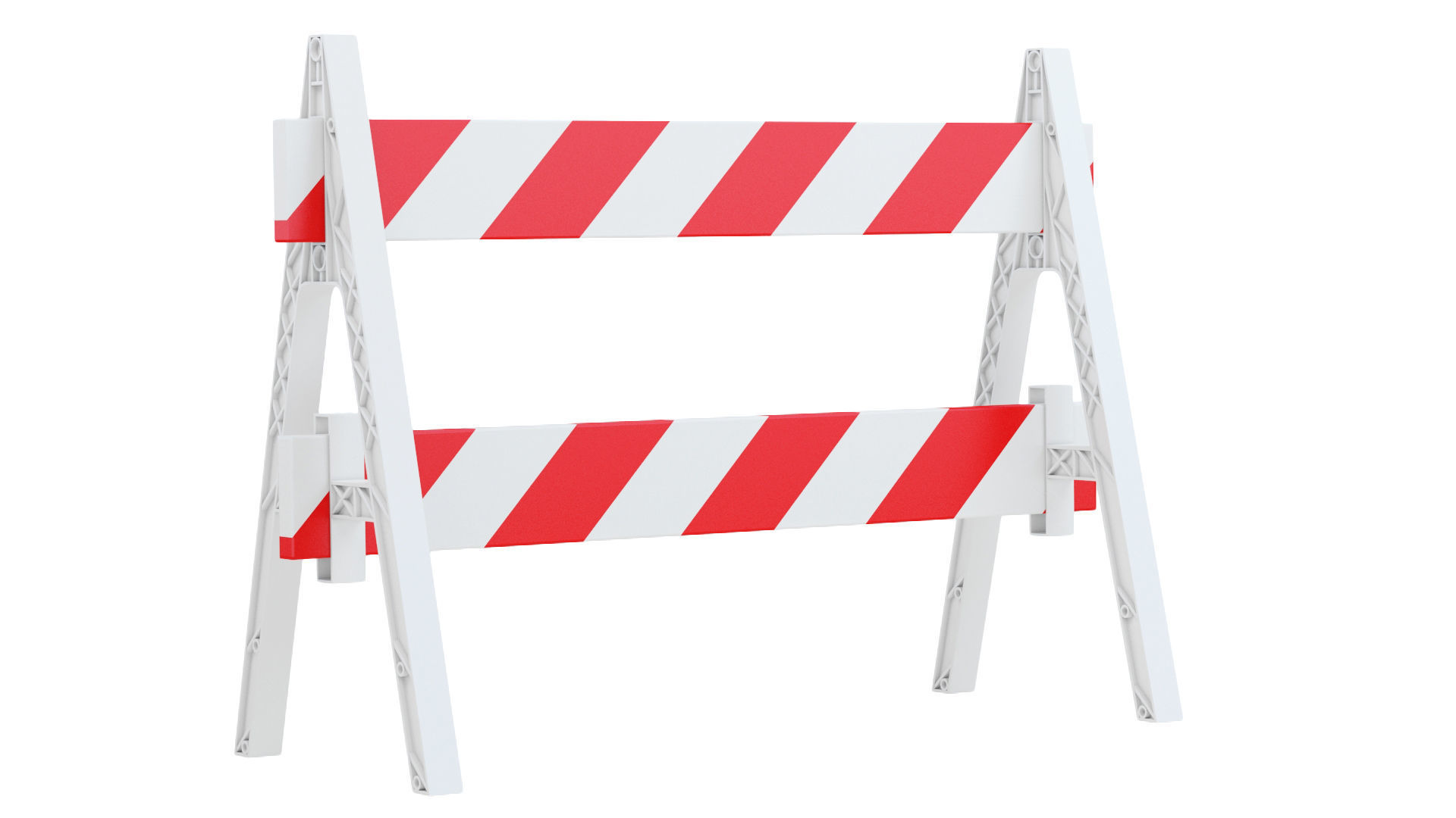 Road  Steel Barricade 3D model_8