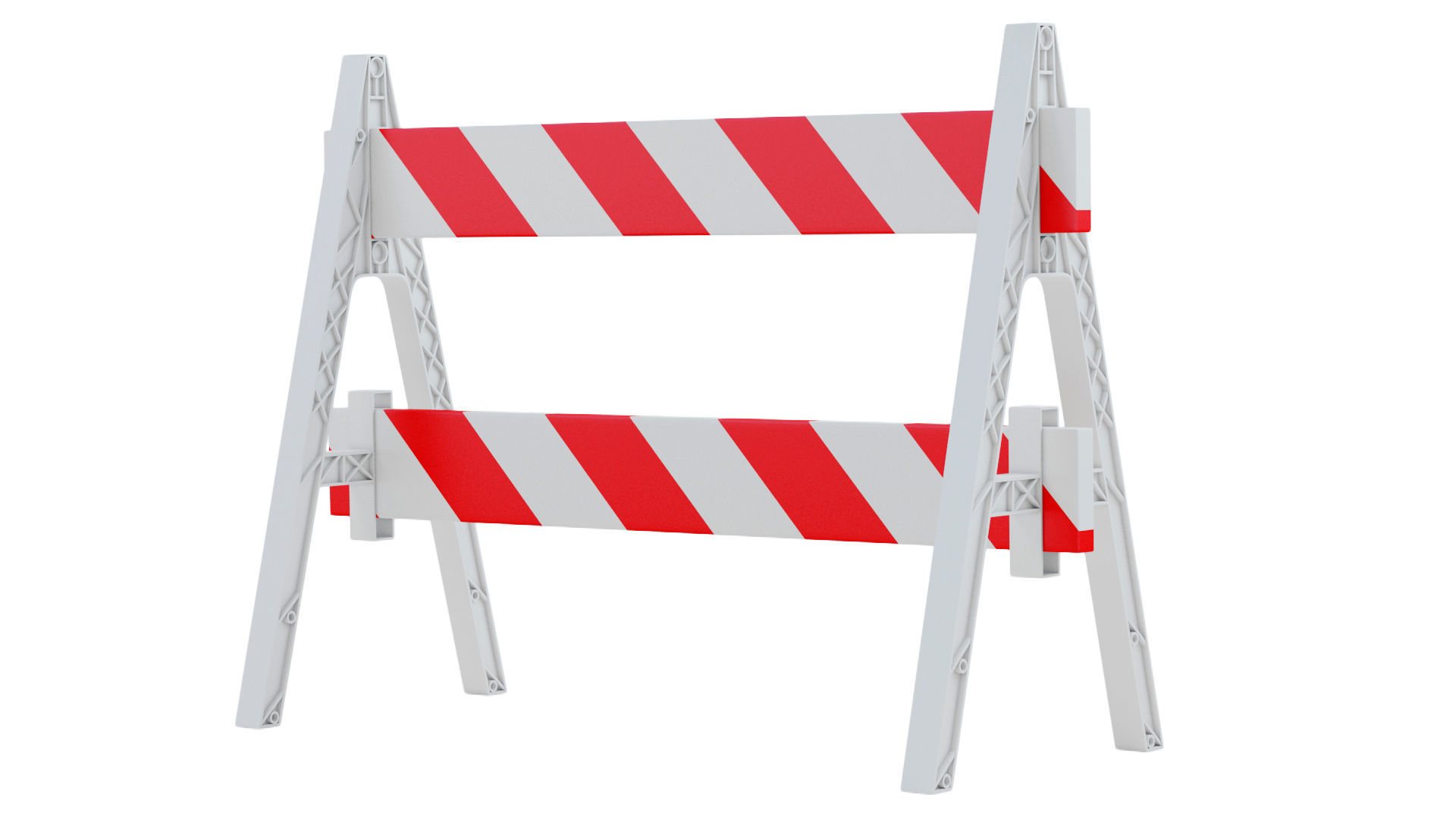 Road  Steel Barricade 3D model_9