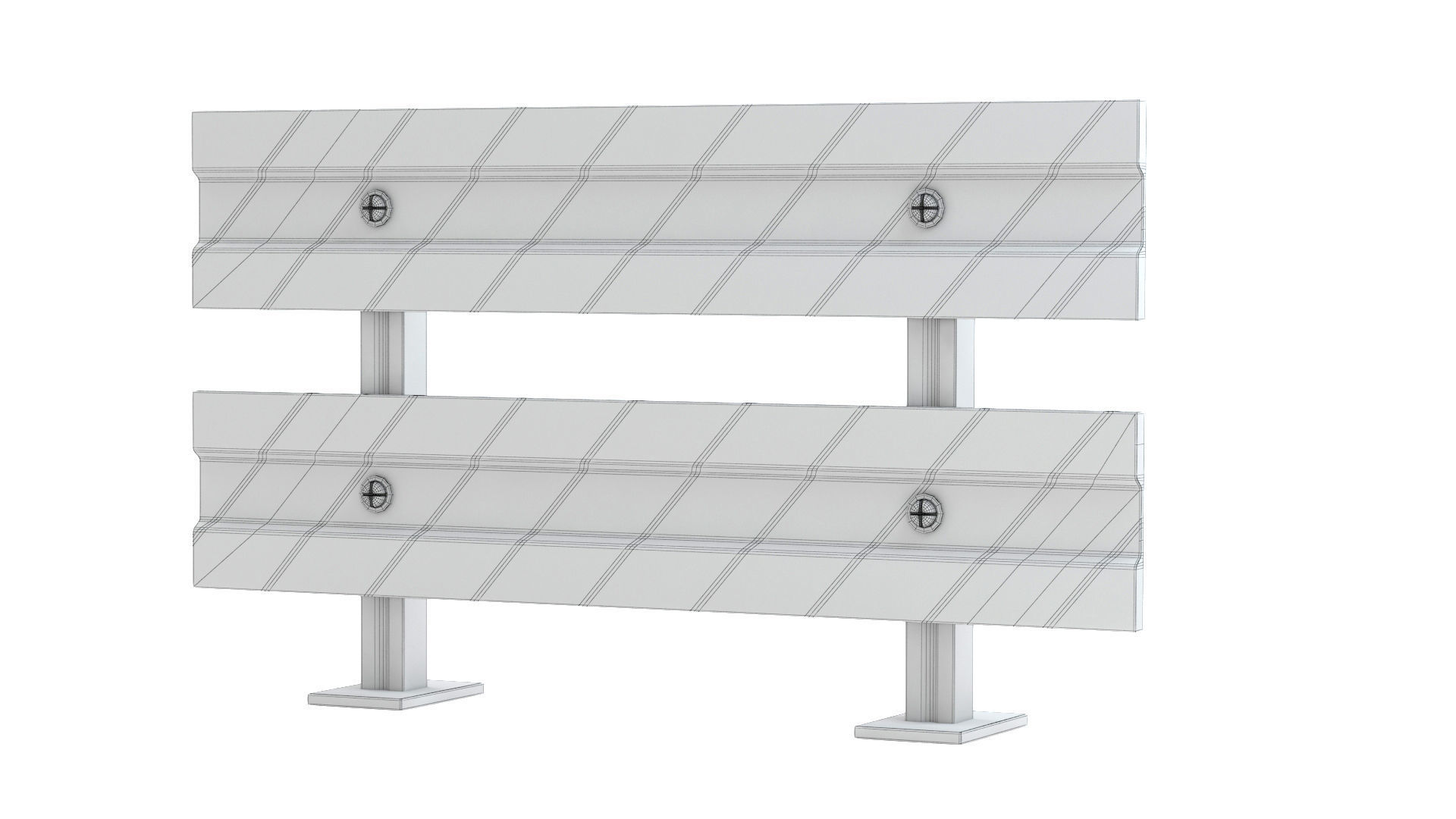 Road  Steel Barricade 3D model_13