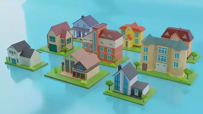 Low Poly Houses house