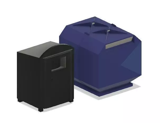 Model Railway - Recycling Banks 3D print model_0