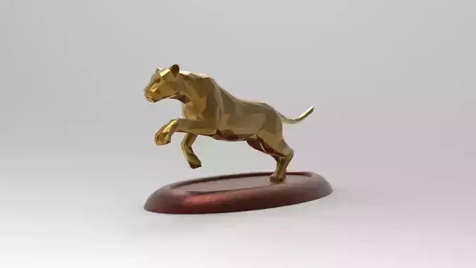 Leopard low poly style