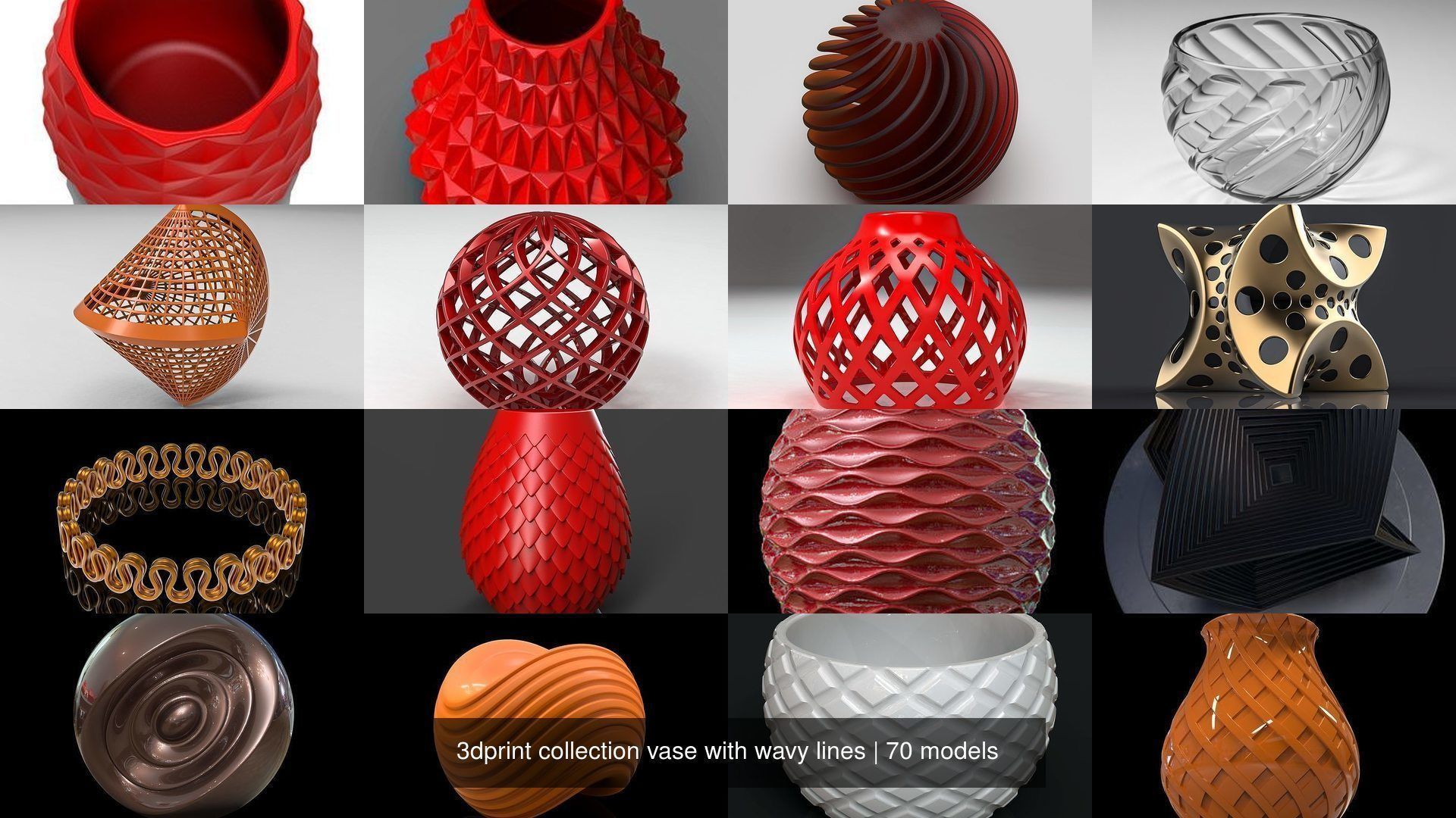 3dprint collection vase with wavy lines _27