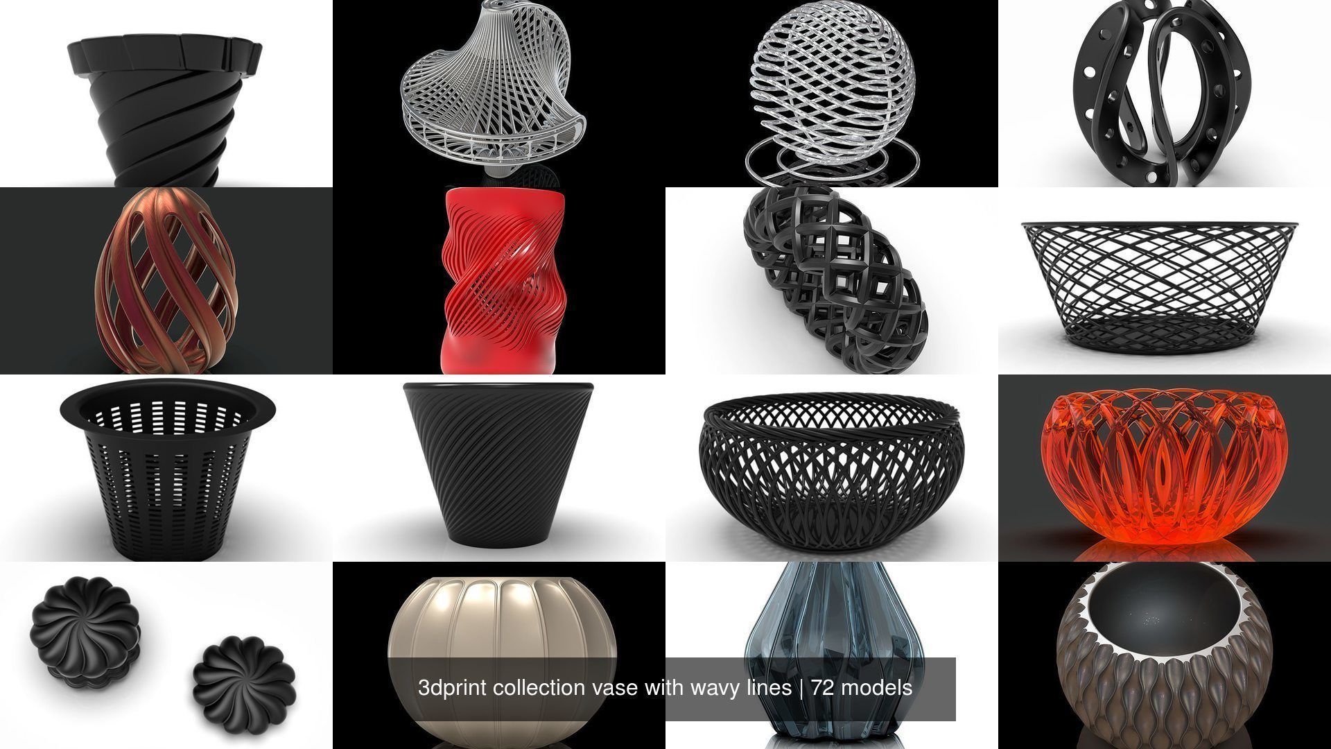 3dprint collection vase with wavy lines _24