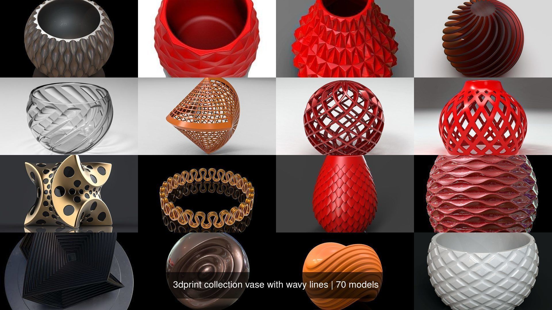 3dprint collection vase with wavy lines _48