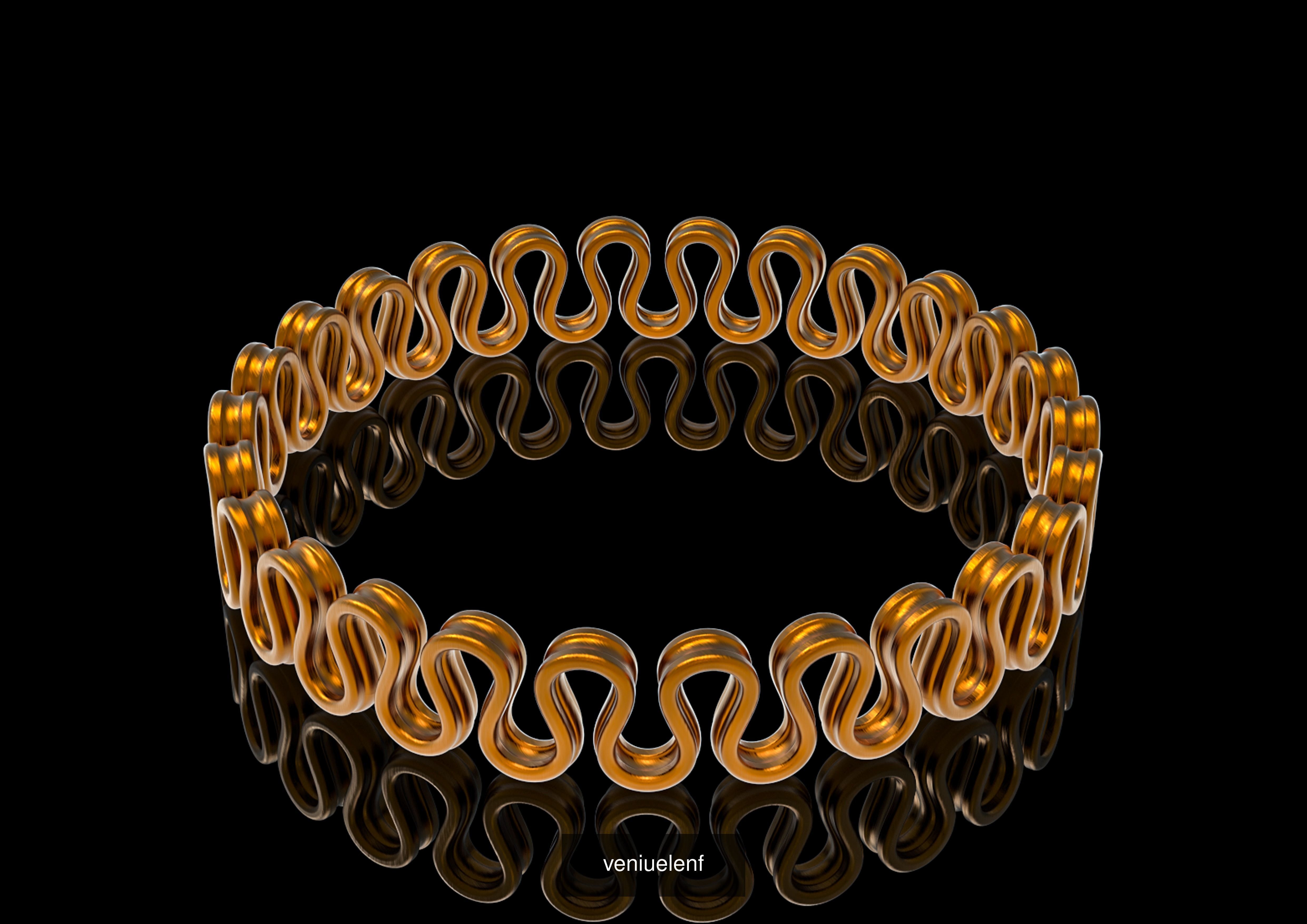 3dprint collection vase with wavy lines _162