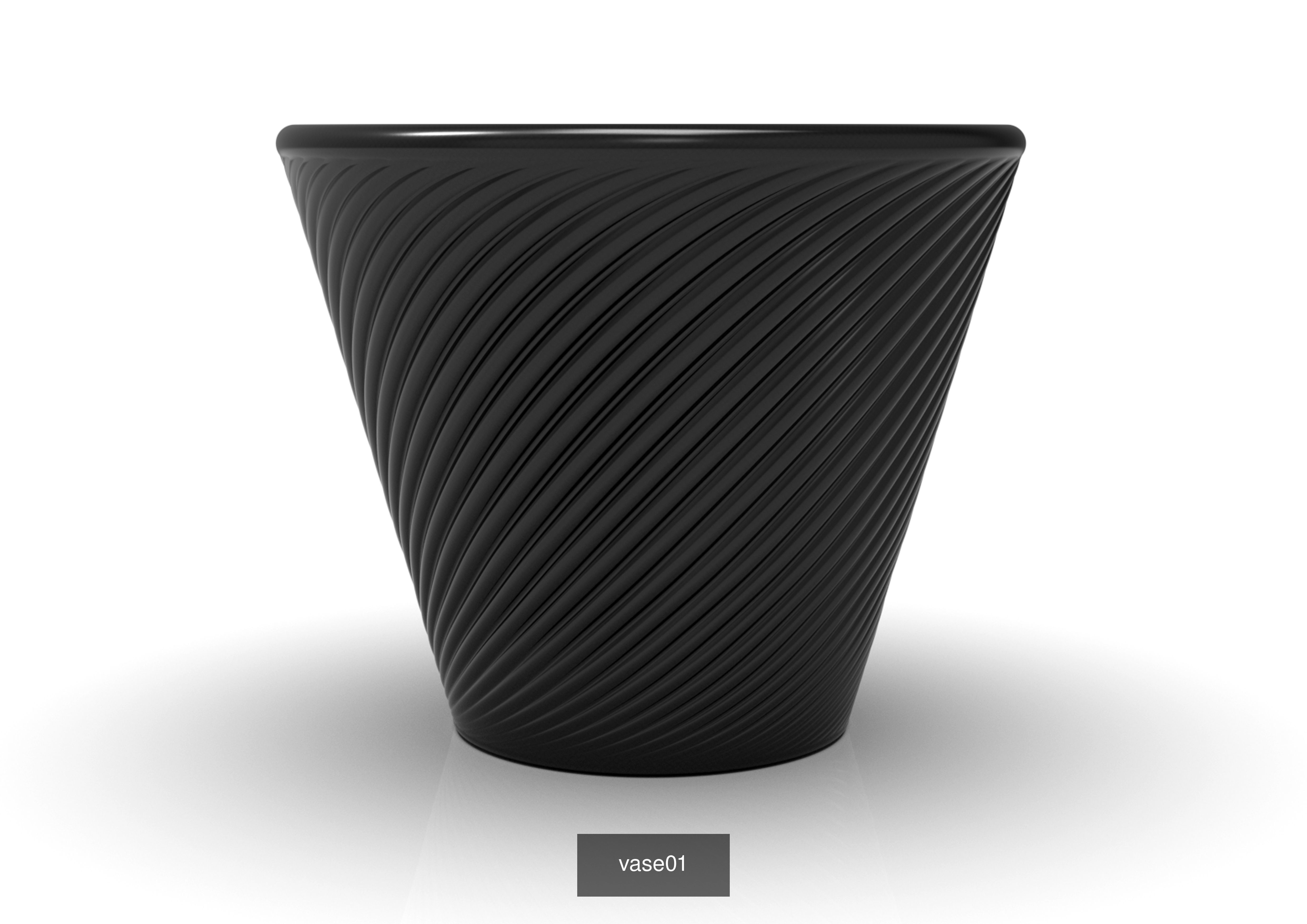 3dprint collection vase with wavy lines _147