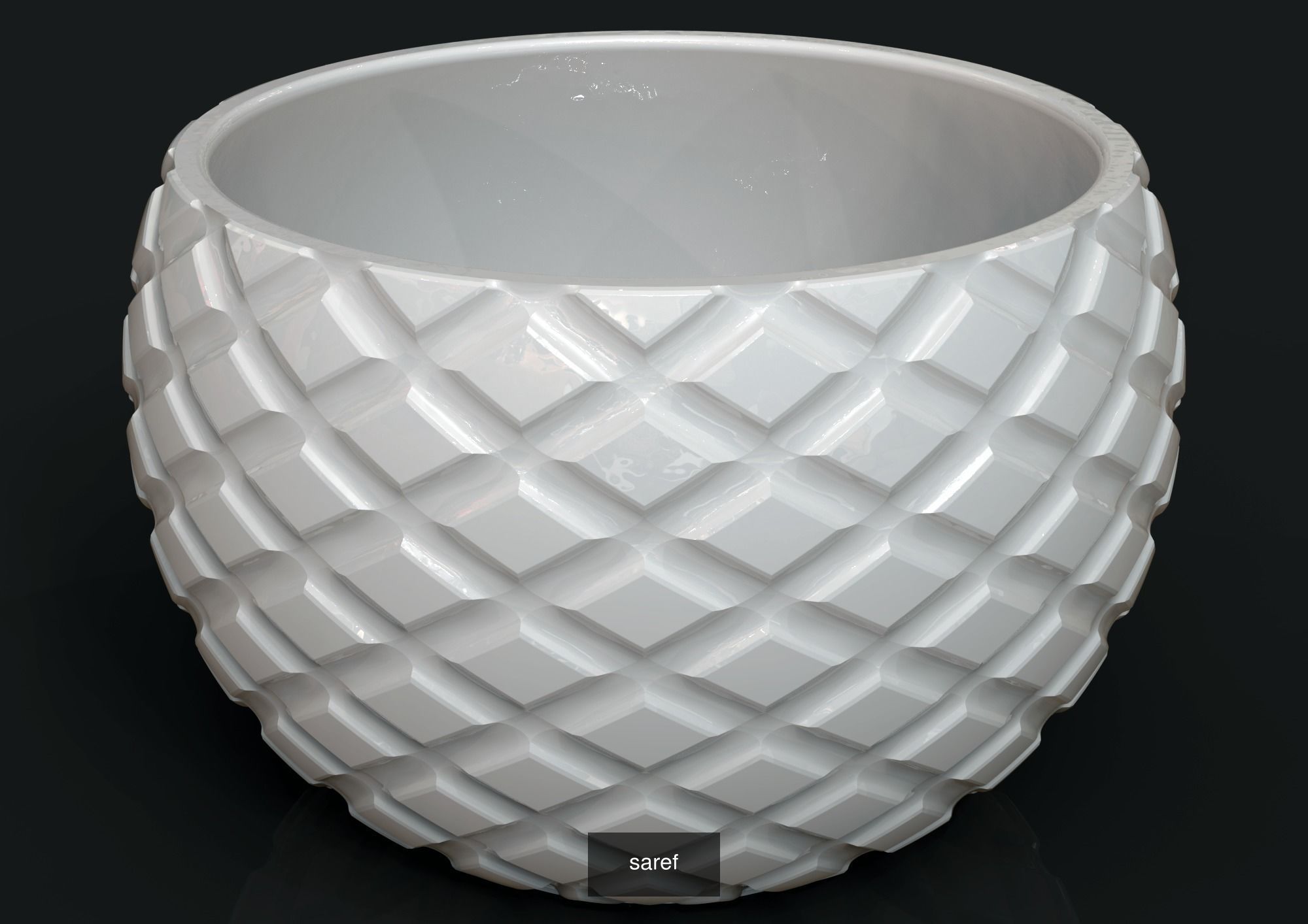 3dprint collection vase with wavy lines _104