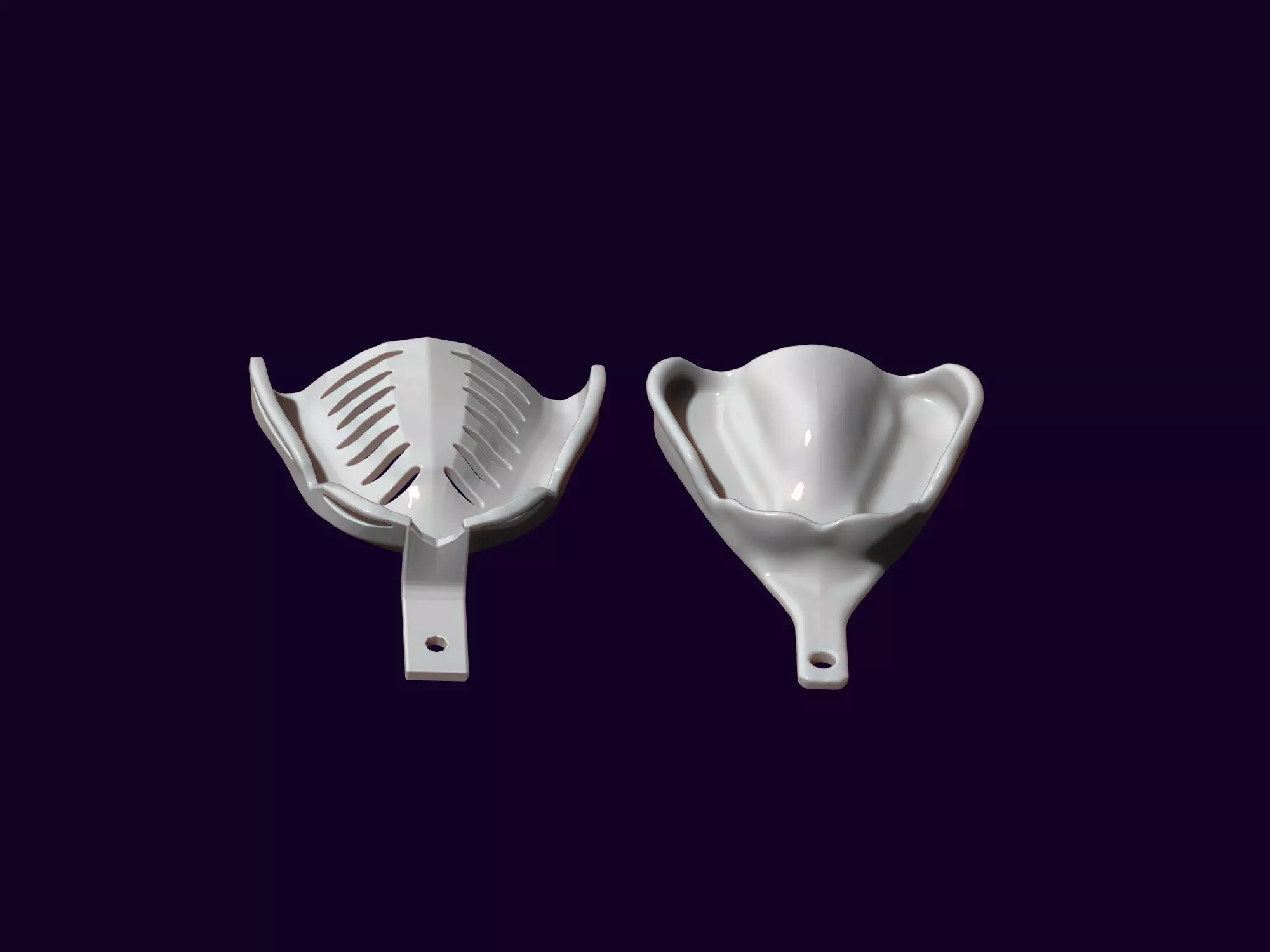 dental impression spoon upper and lower 3D print model_0
