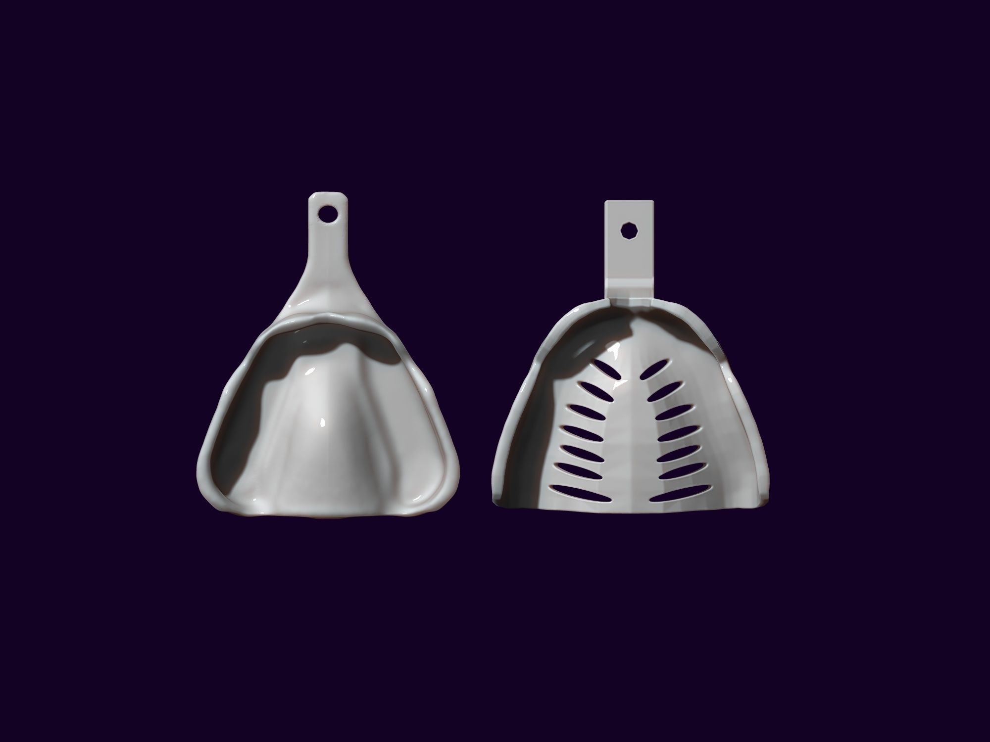 dental impression spoon upper and lower 3D print model_4